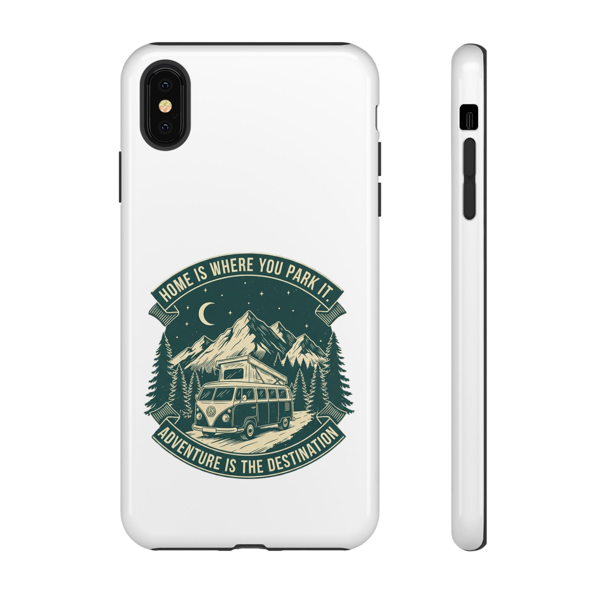 Phone Case — "Home Is Where You Park It-Adventure is the destination" Camper Van Design