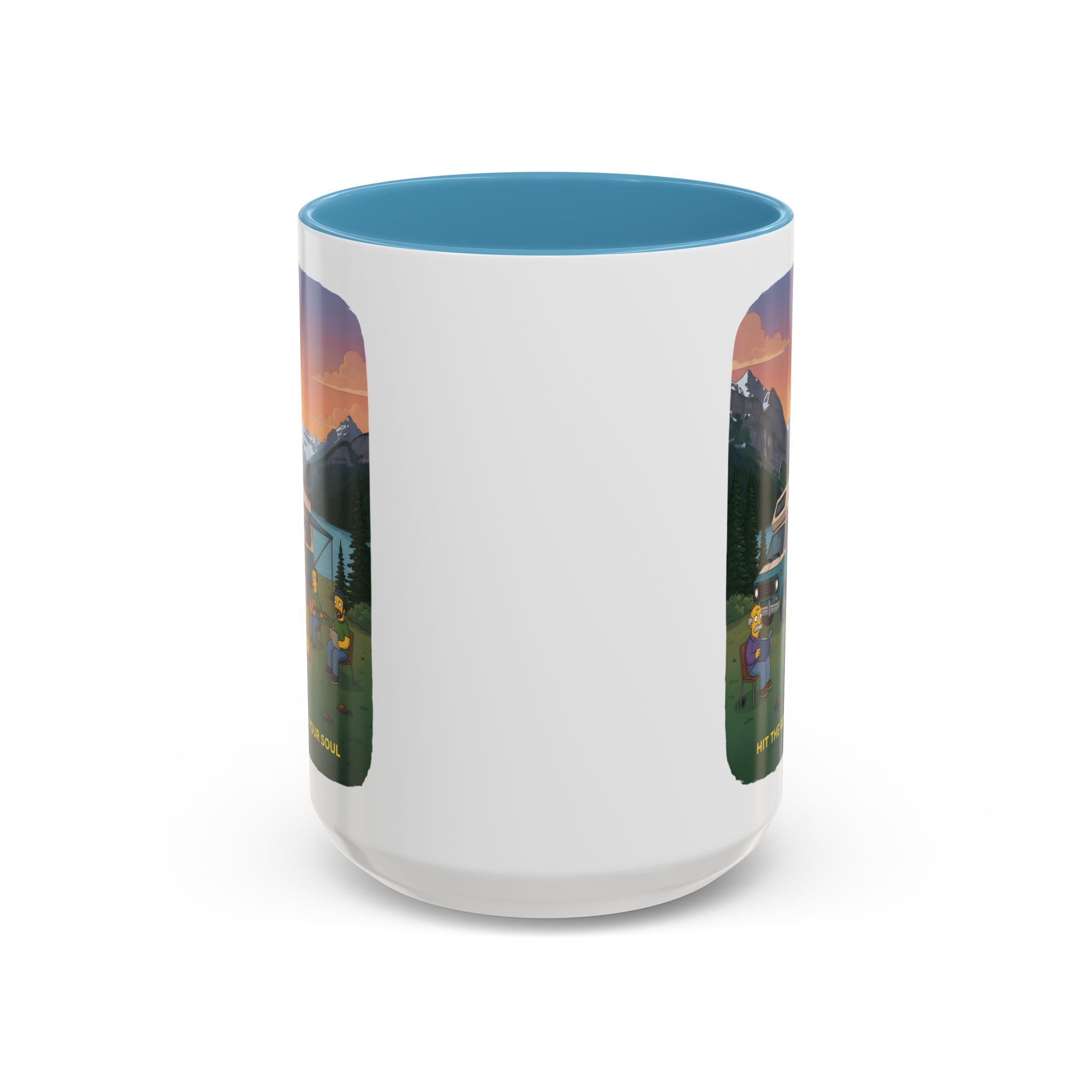 Accent Coffee Mug (11, 15oz) — "Hit The Road-Find Your Soul" Design Sitcom-Line