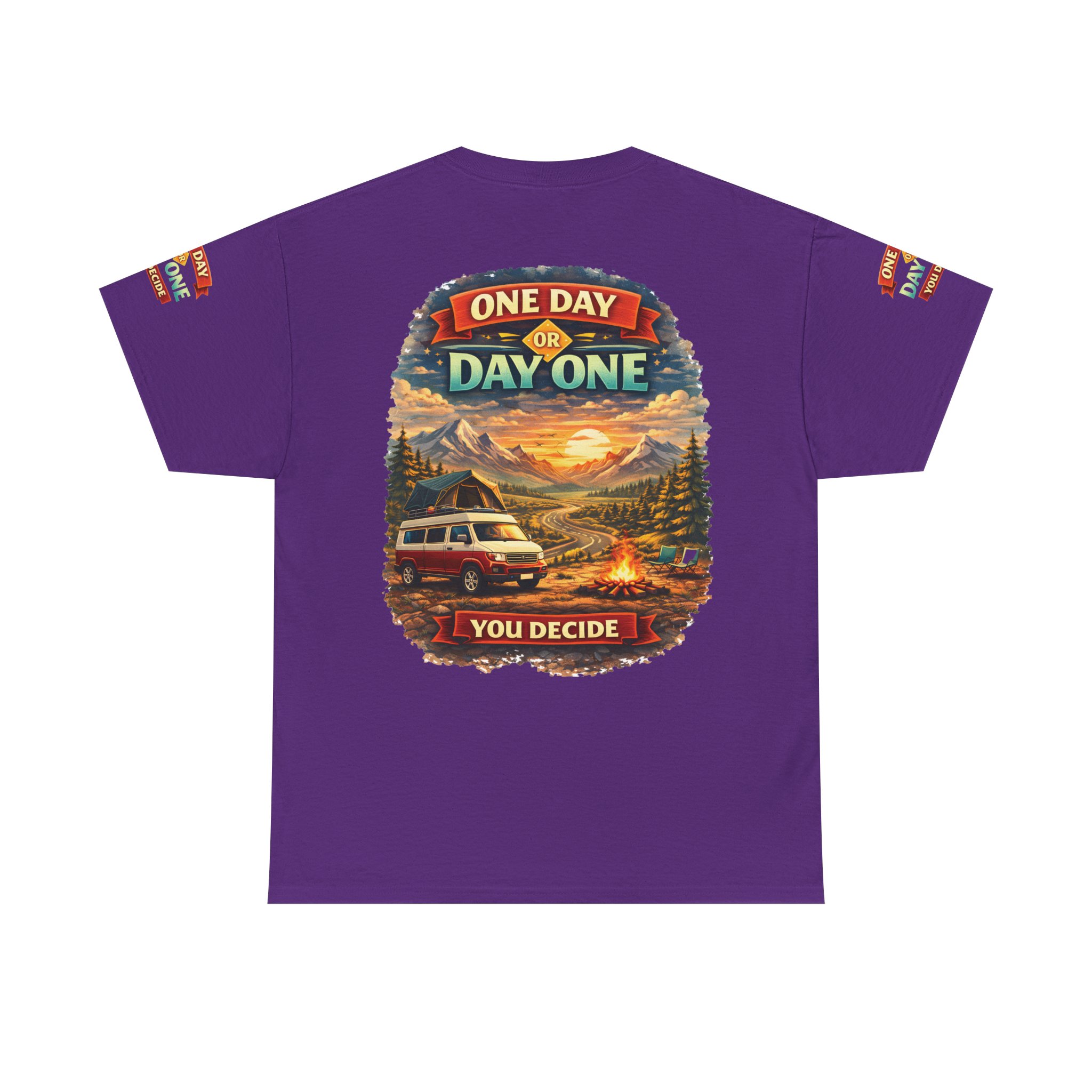 18063398846181210265_2048.jpeg Unisex Heavy Cotton Tee — "One Day Or Day One" Design Scenic-Line