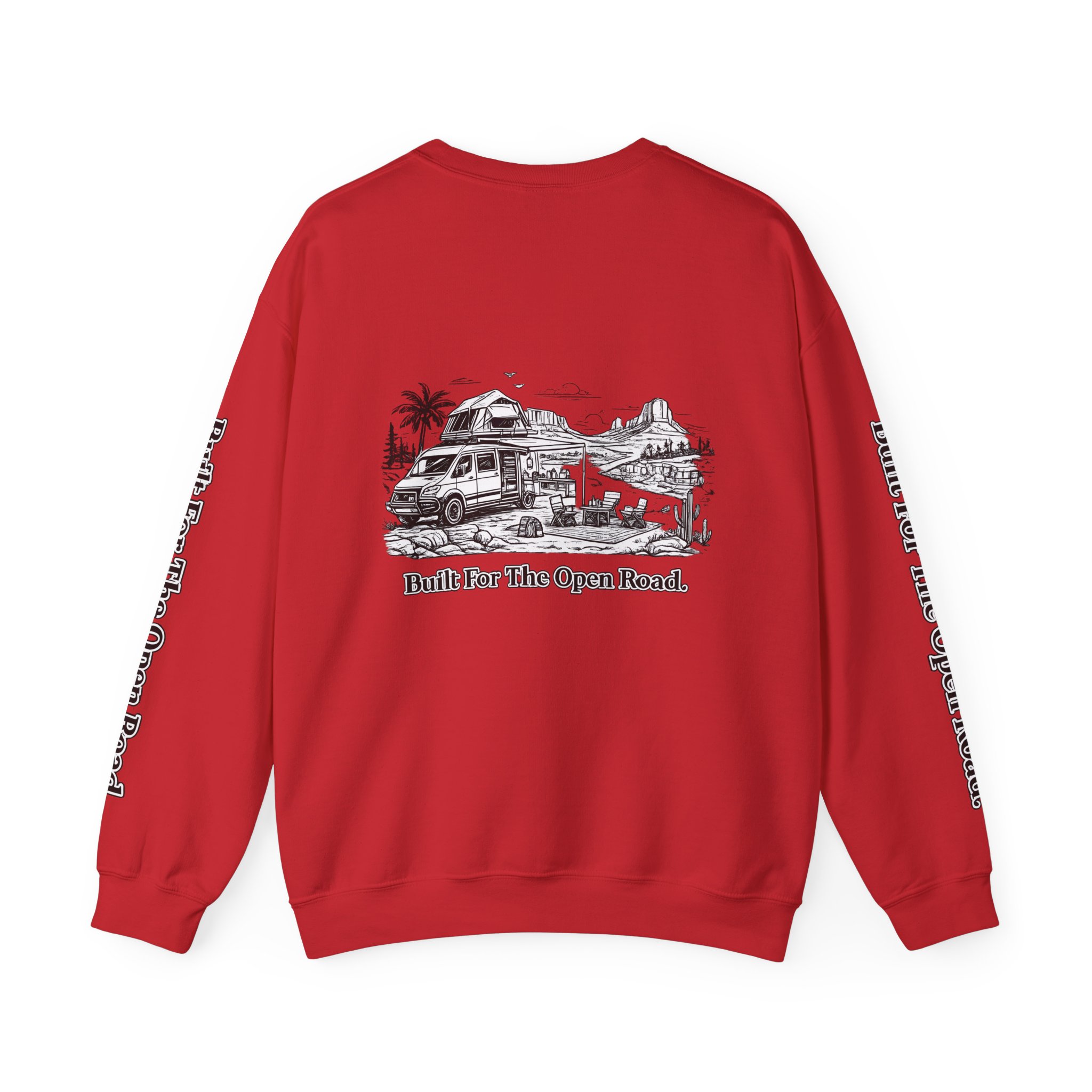 18065735552271348083_2048.jpeg Unisex Heavy Blend™ Crewneck Sweatshirt — "Built For The Open Road" Design Minimal-Line
