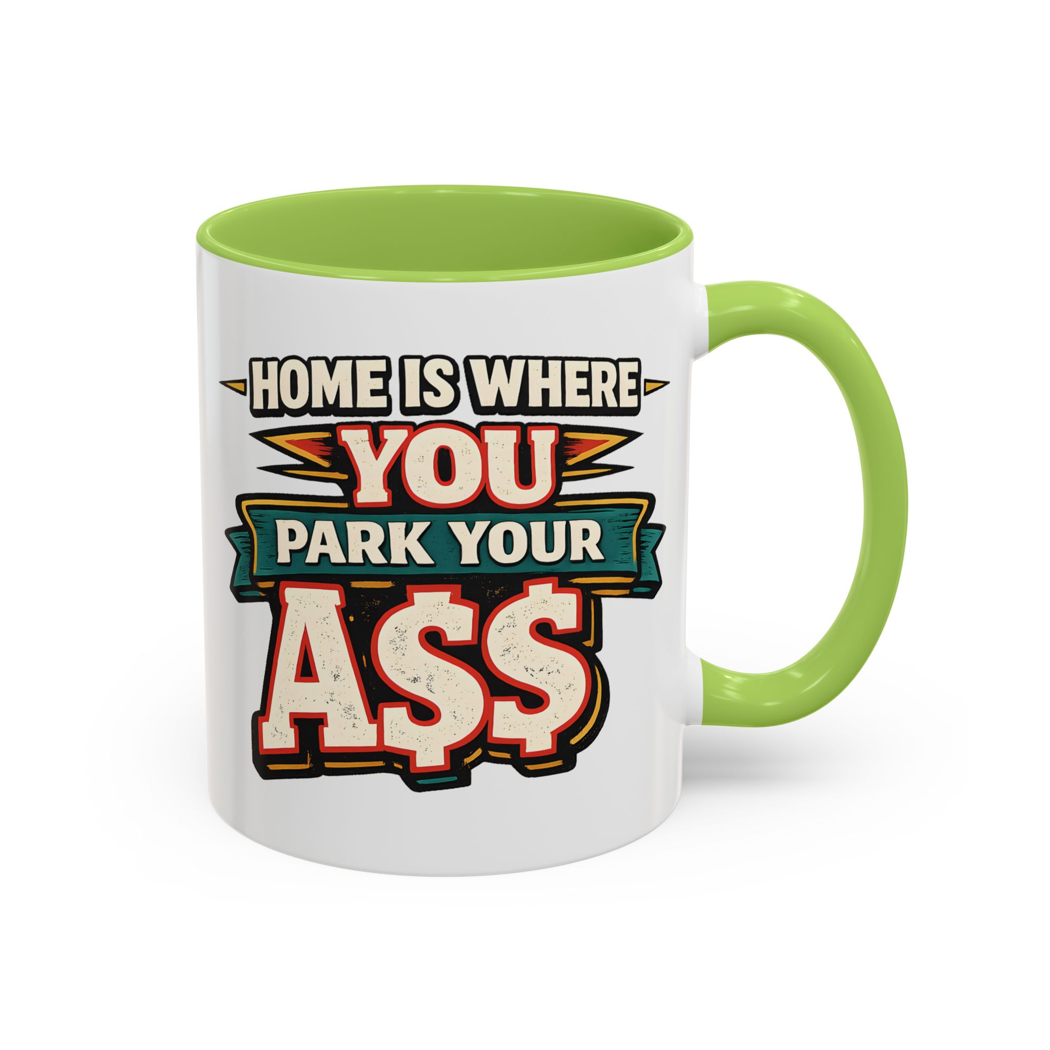 1806917062862196141_2048.jpeg Accent Coffee Mug (11, 15oz) — "Home Is Where You Park Your Ass" Design F**K-Line