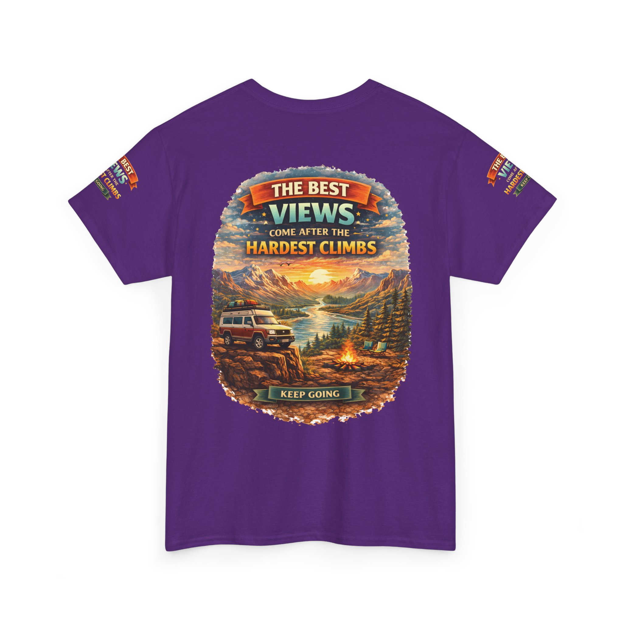 1807162108177763457_2048.jpeg Unisex Heavy Cotton Tee — "The Best Views" Design Scenic-Line