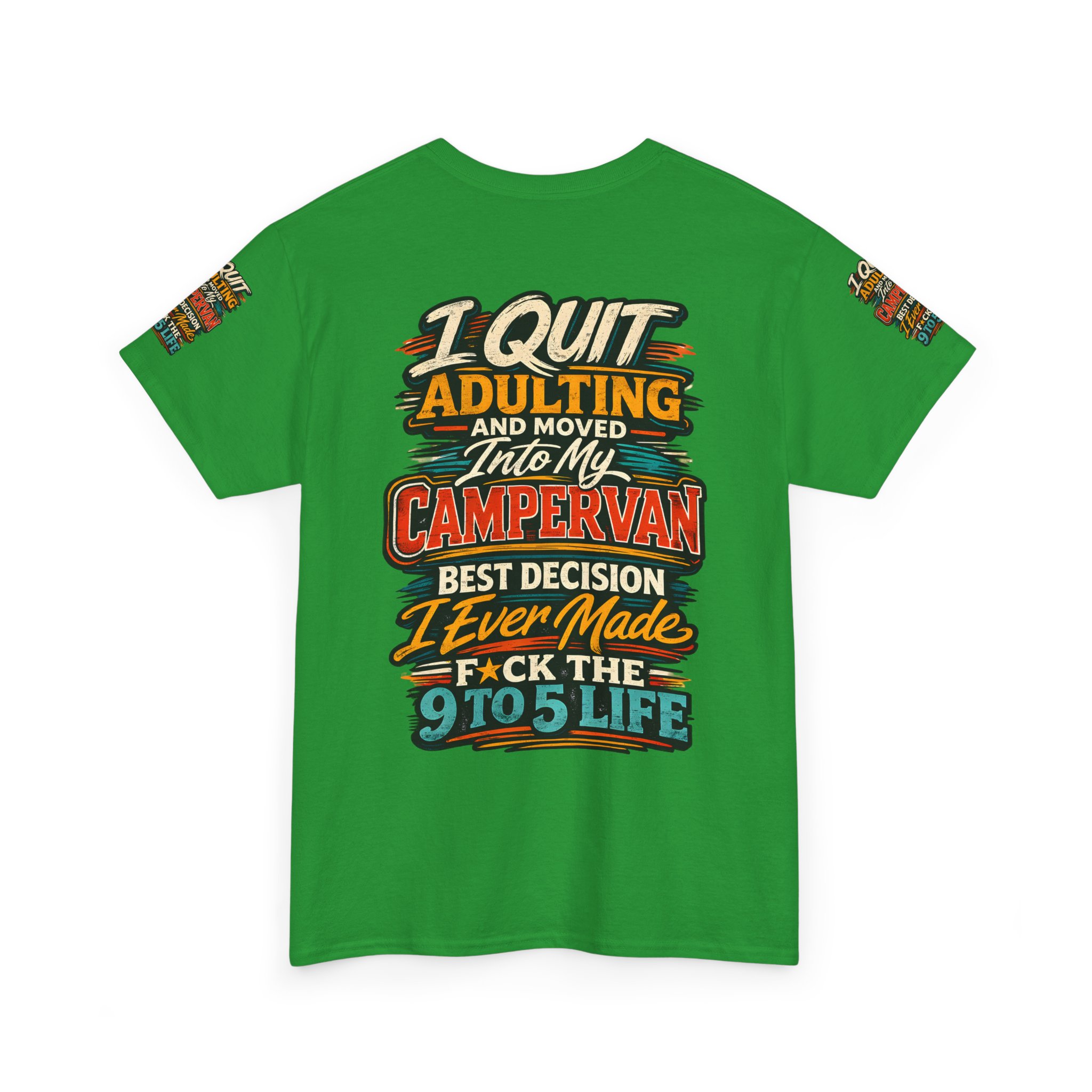 Unisex Heavy Cotton Tee — "I Quit Adulting" Design F**K-Line