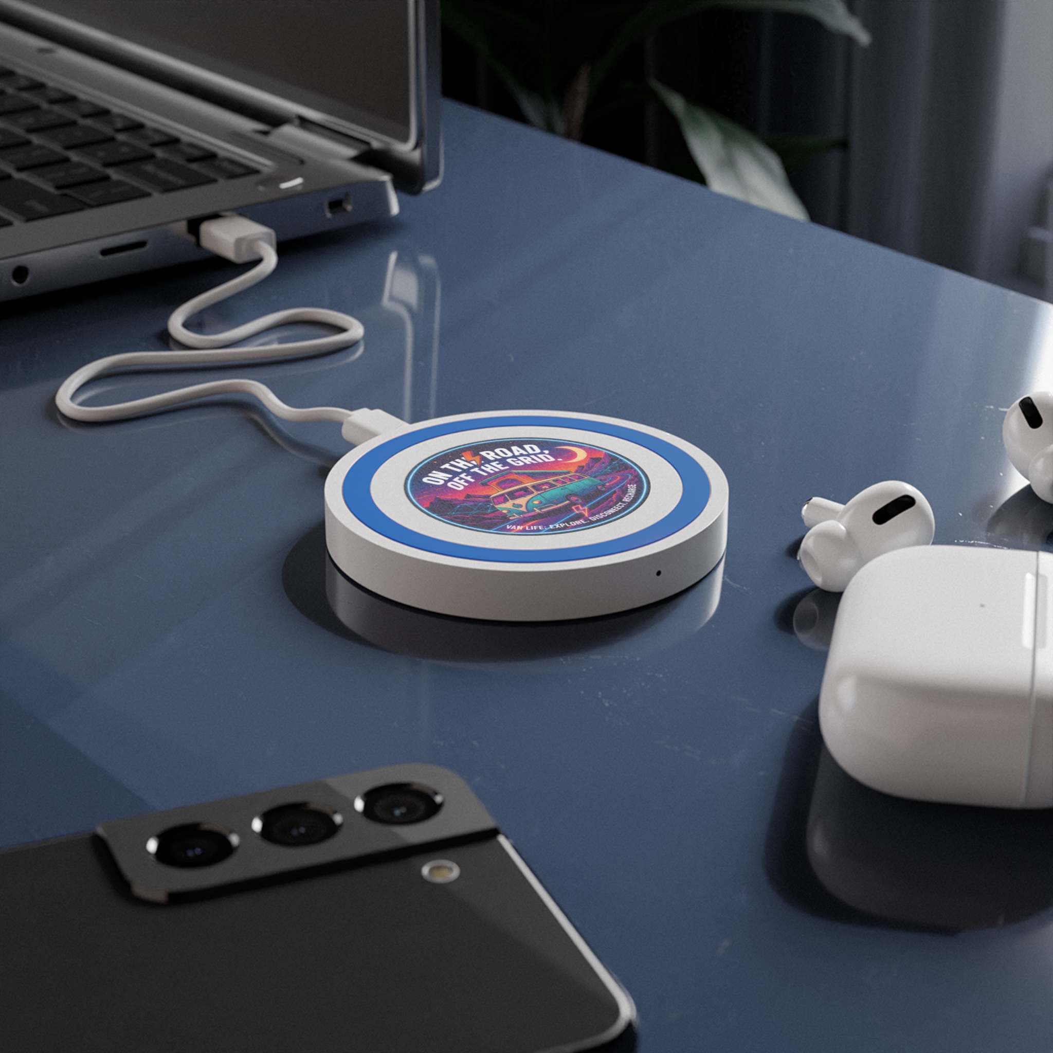 Wireless Charging Pad — "On the Road Off the Grid" Van Camping Design