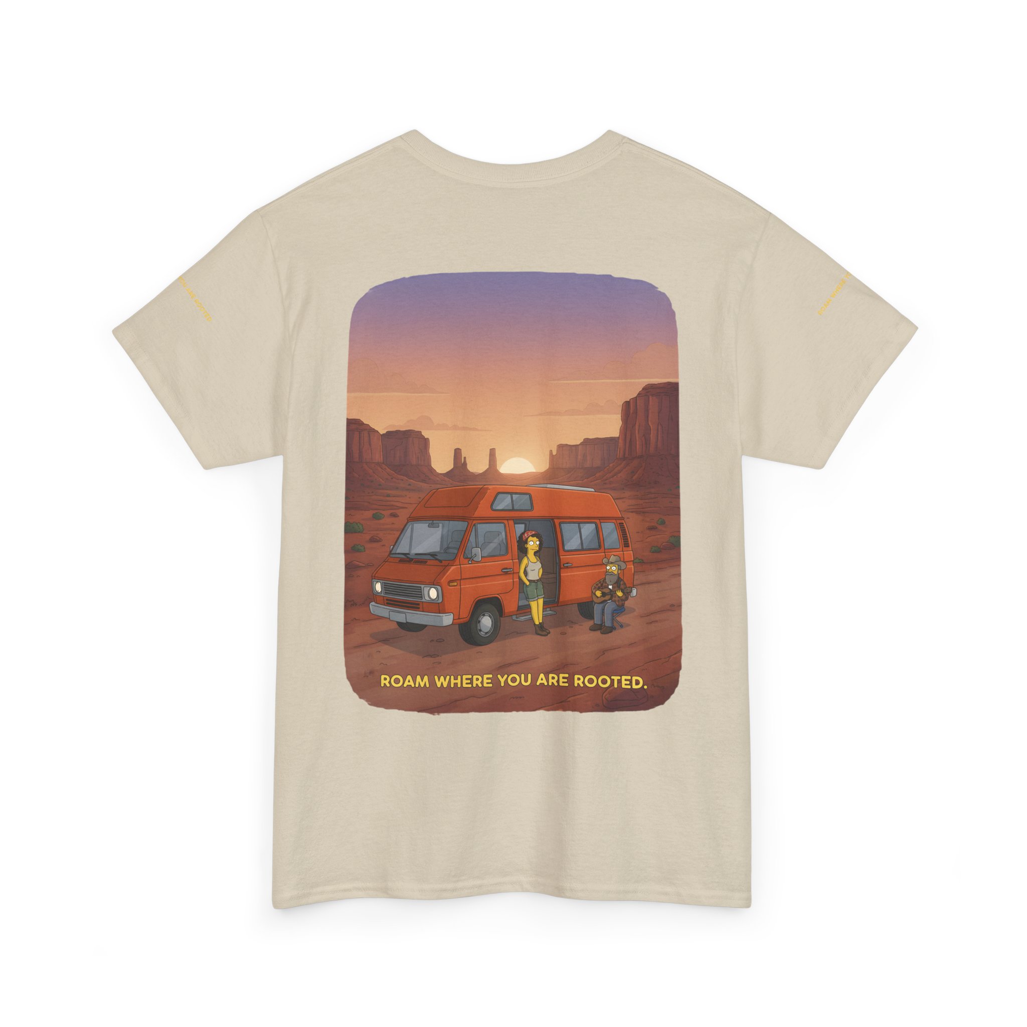 Unisex Heavy Cotton Tee — "Roam Where You Are Rooted" Design Sitcom-Line