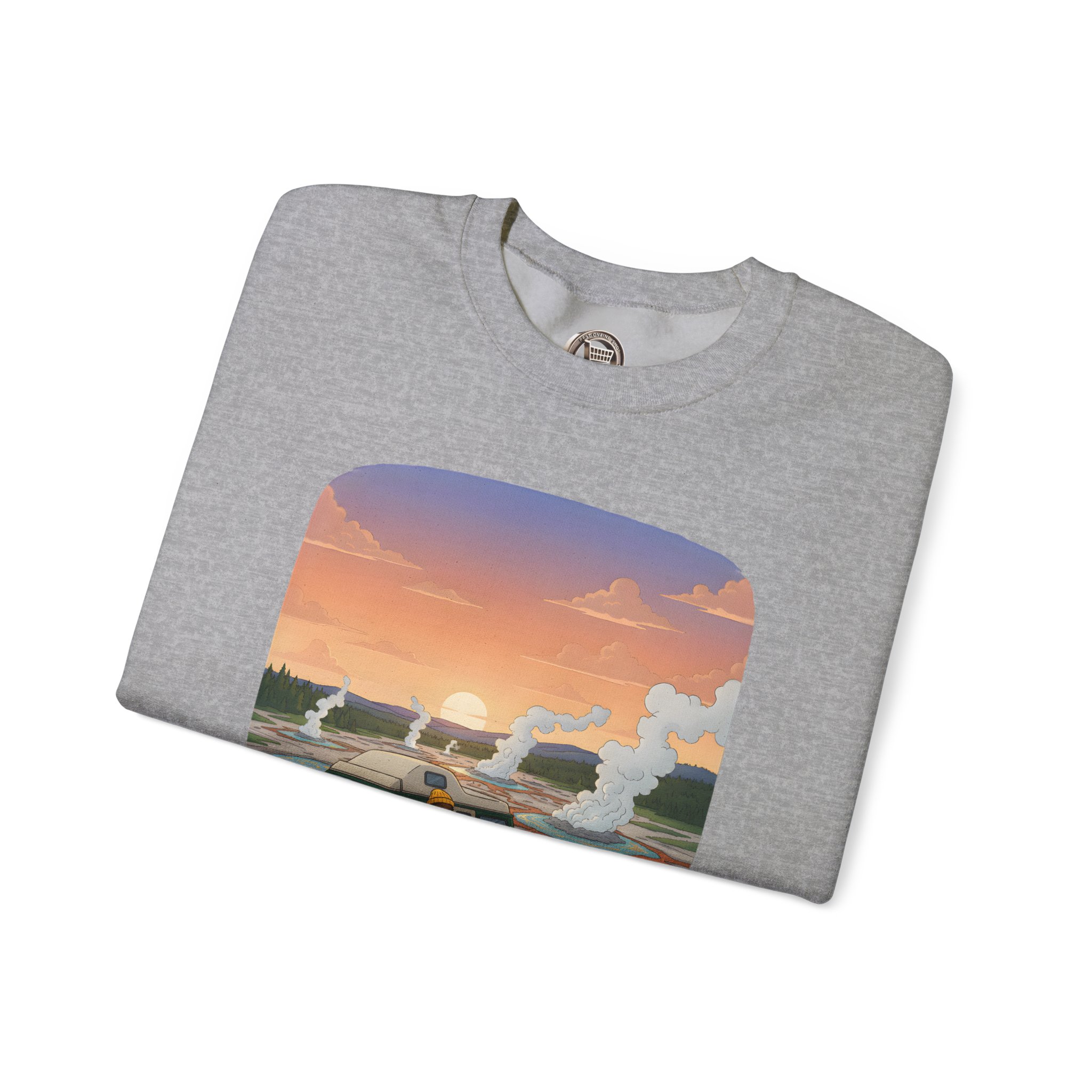 Unisex Heavy Blend™ Crewneck Sweatshirt — "Roads Less Traveled" Design Sitcom-Line