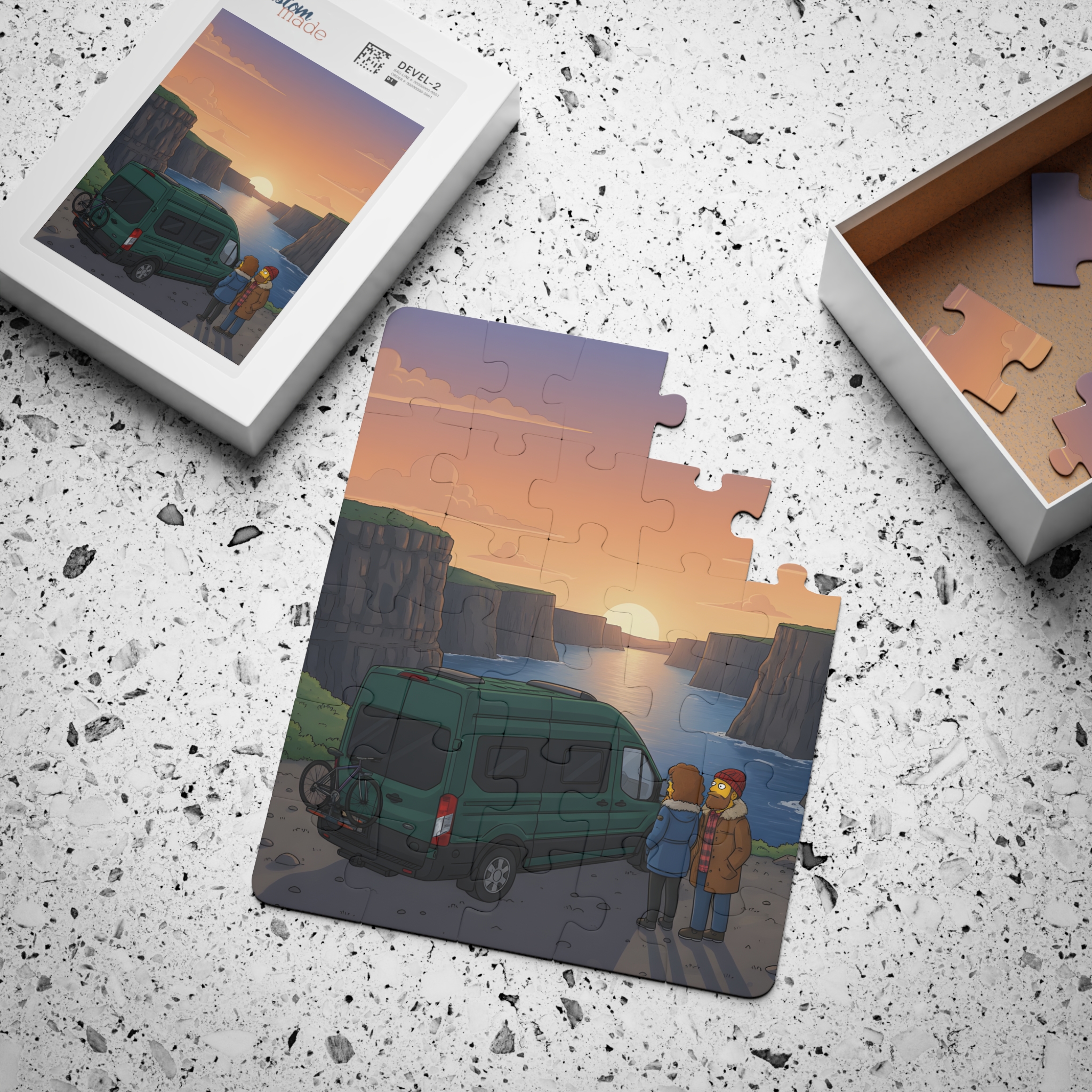Kids' 30‑Piece Camping Puzzle — Sunset Van Adventure