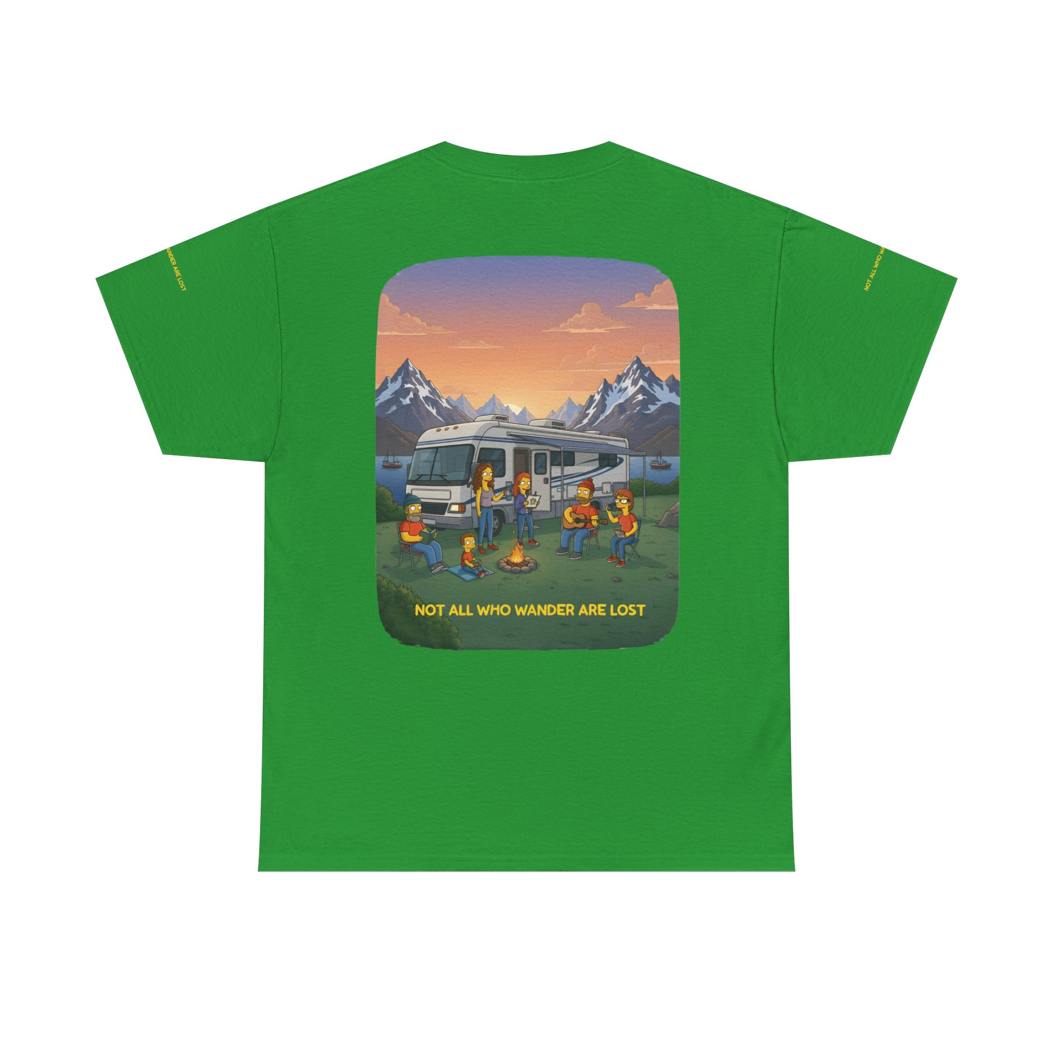 Unisex Heavy Cotton Tee — "Not All Who Wander Are Lost" Design Sitcom-Line