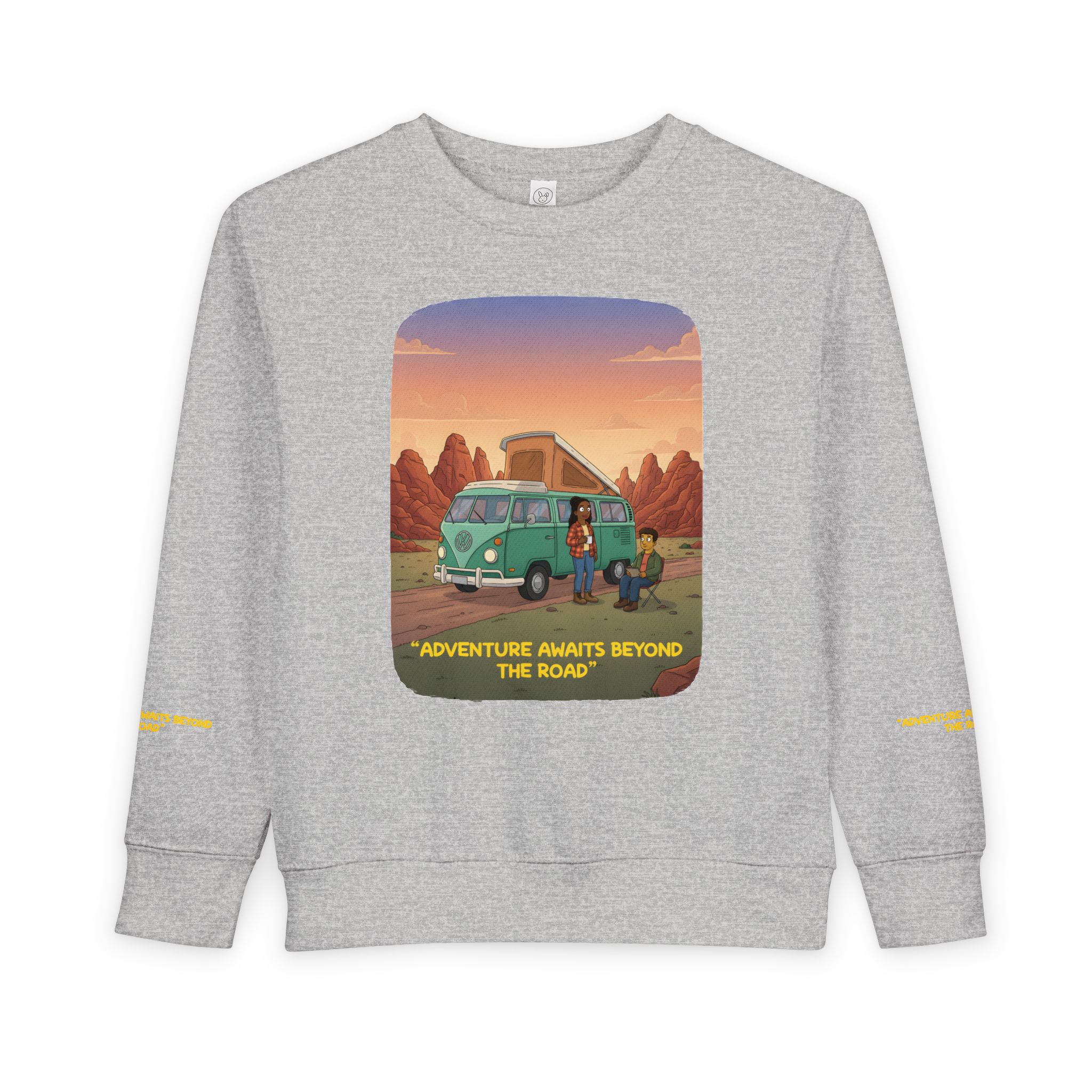 18119674760980206085_2048-1.jpeg Toddler Sweatshirt - "Adventure Awaits Beyond The Road" (Design Sitcom-Line)