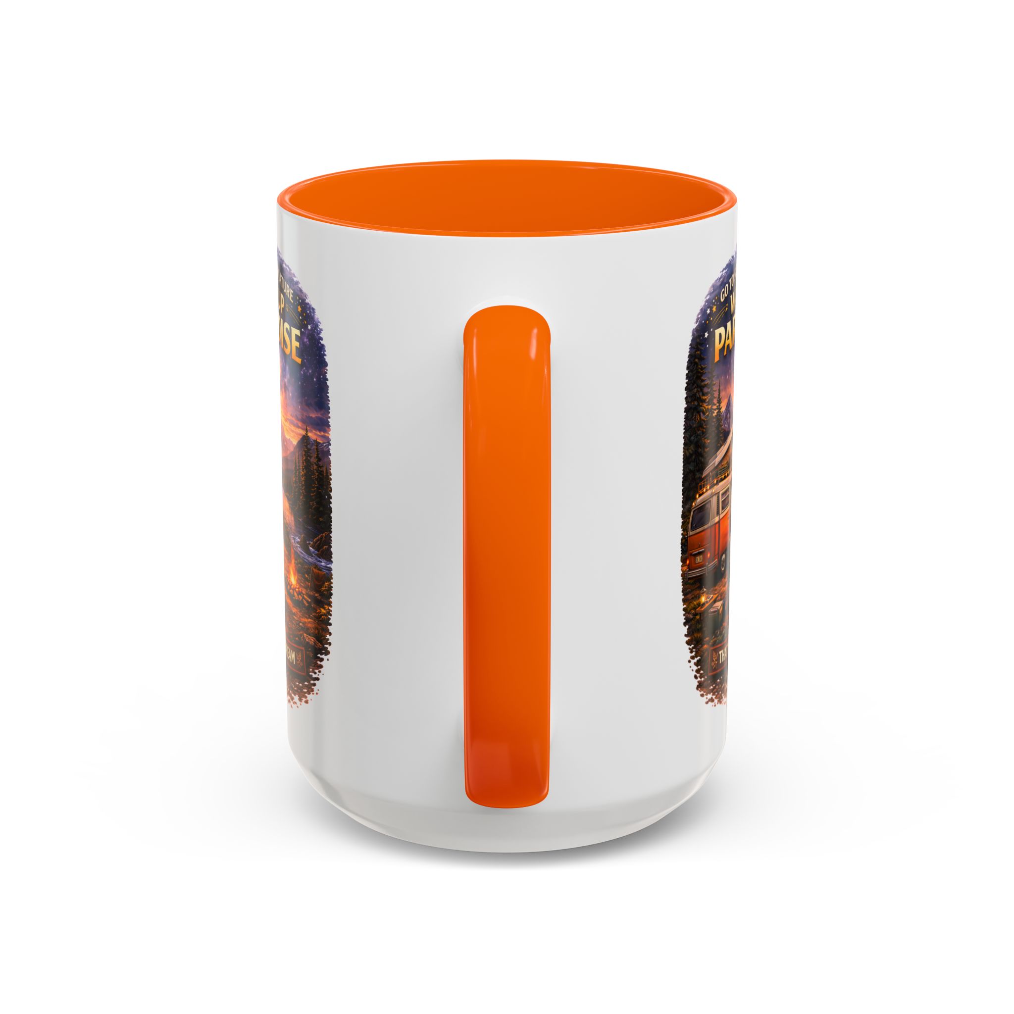 Accent Coffee Mug (11, 15oz) — "Go to Sleep in Nature" Design Scenic-Line