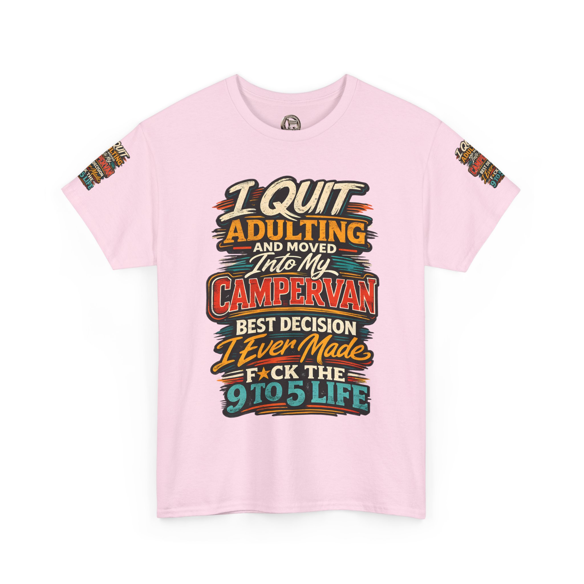 Unisex Heavy Cotton Tee — "I Quit Adulting" Design F**K-Line