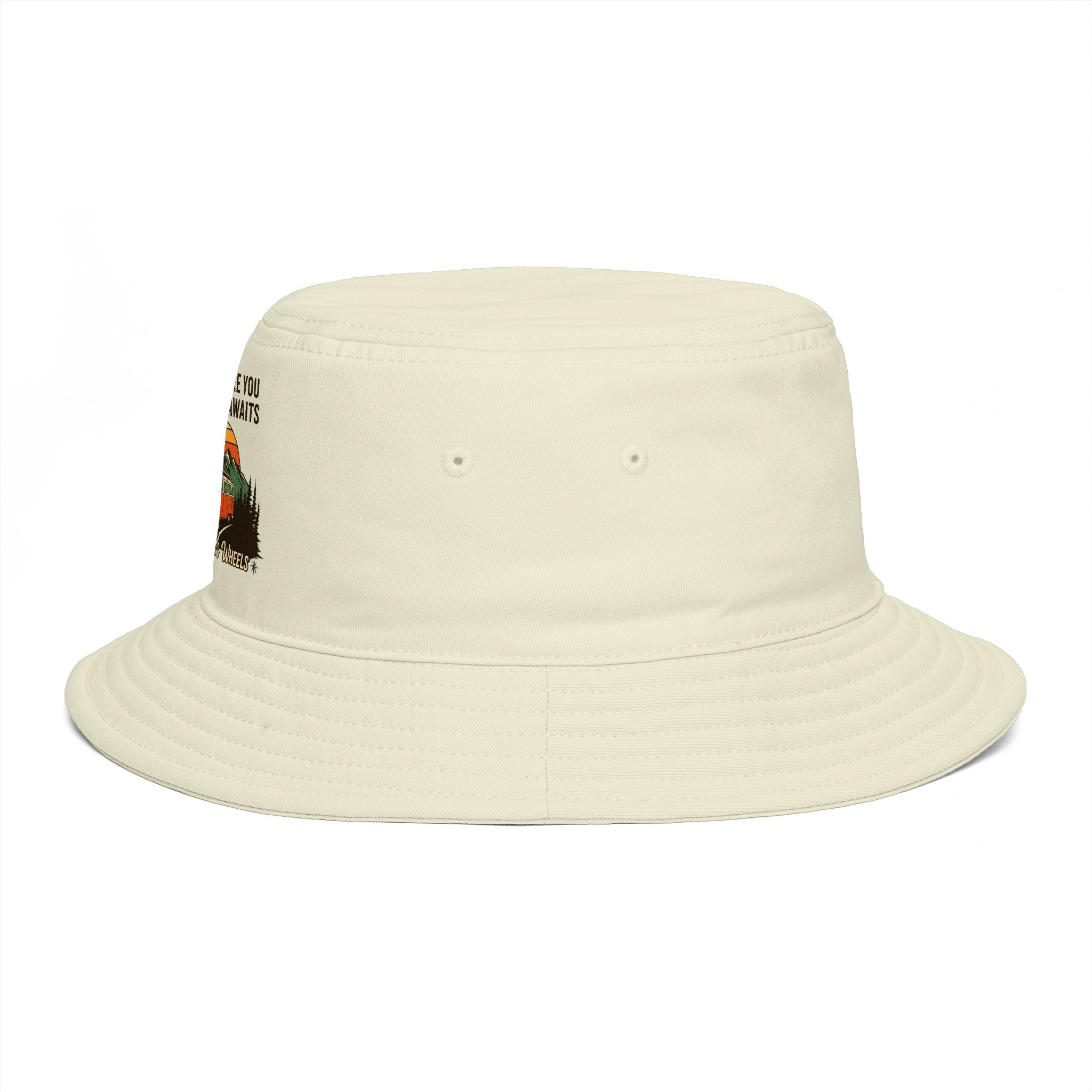 Bucket Hat — Wanderlust Camper Design (“Home is Where You Adventure Awaits”)