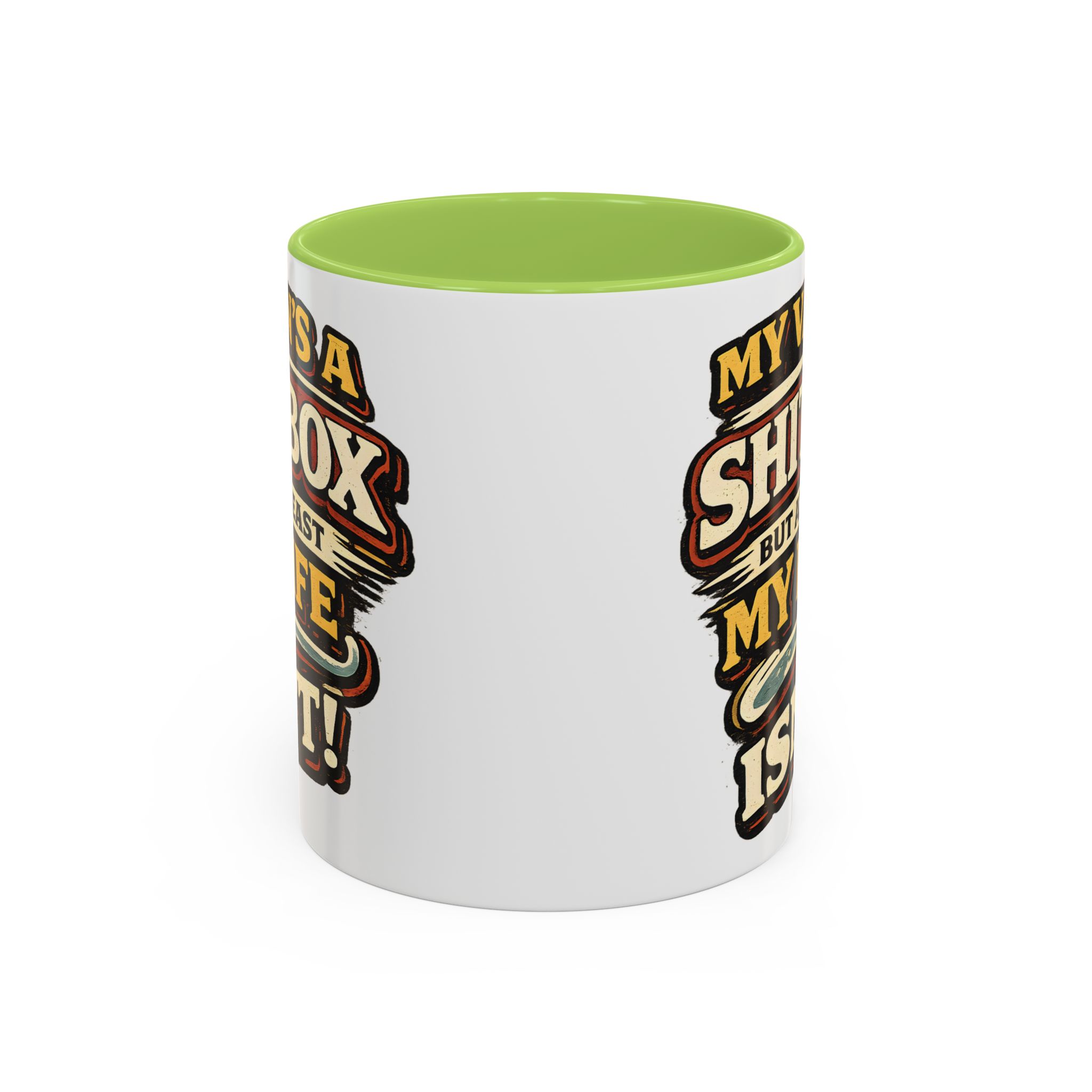 Accent Coffee Mug (11, 15oz) — "My Van`s A Shitbox" Design F**K-Line