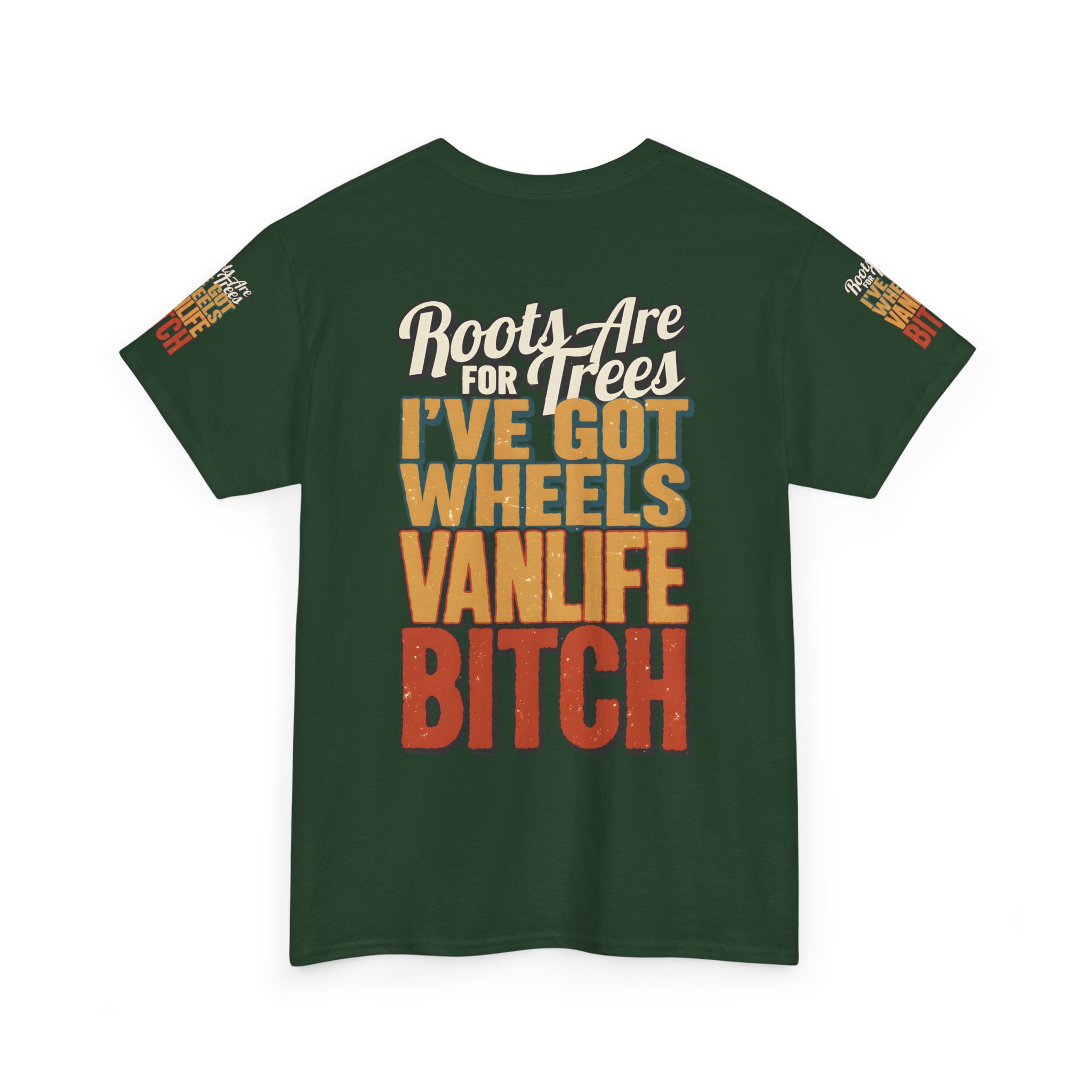 Unisex Heavy Cotton Tee — "Roots Are For Trees" Design F**K-Line