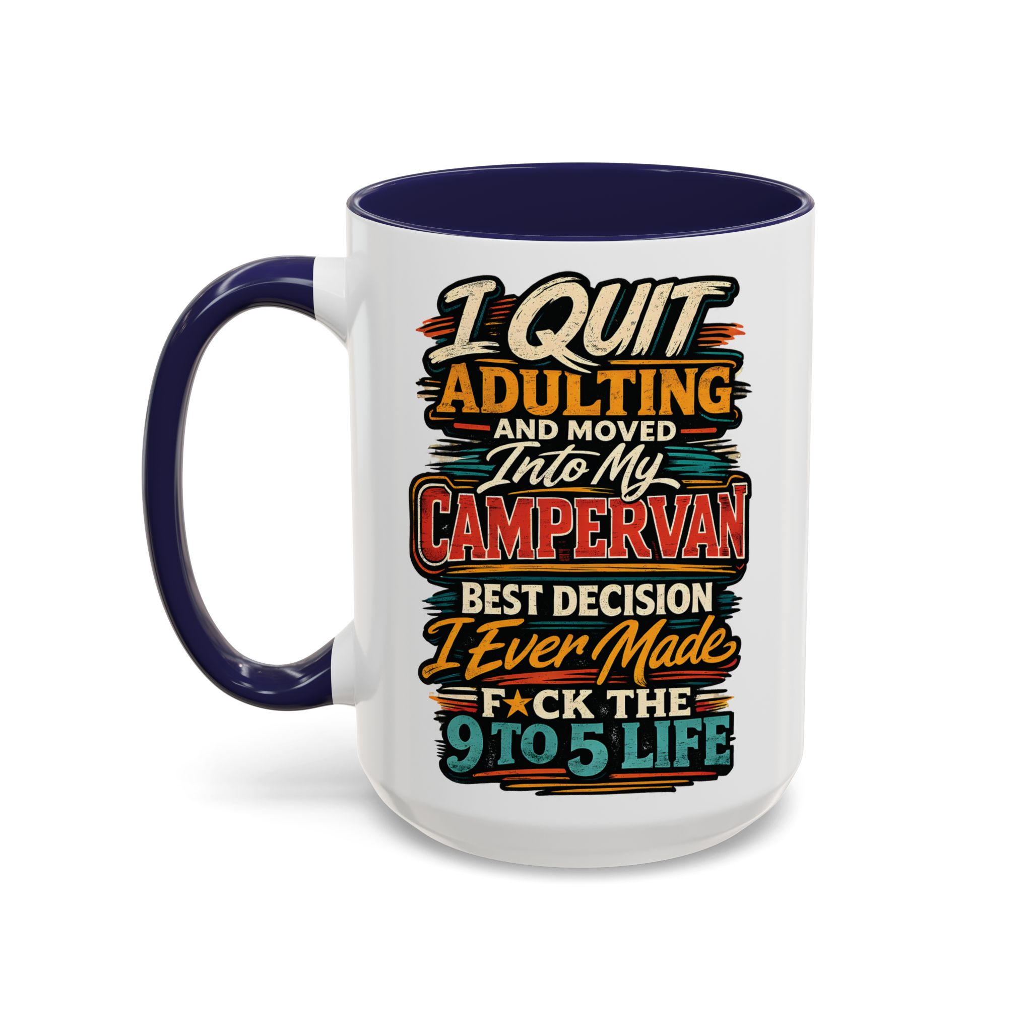 18151760426247430006_2048.jpeg Accent Coffee Mug (11, 15oz) — "I Quit Adulting" Design F**K-Line