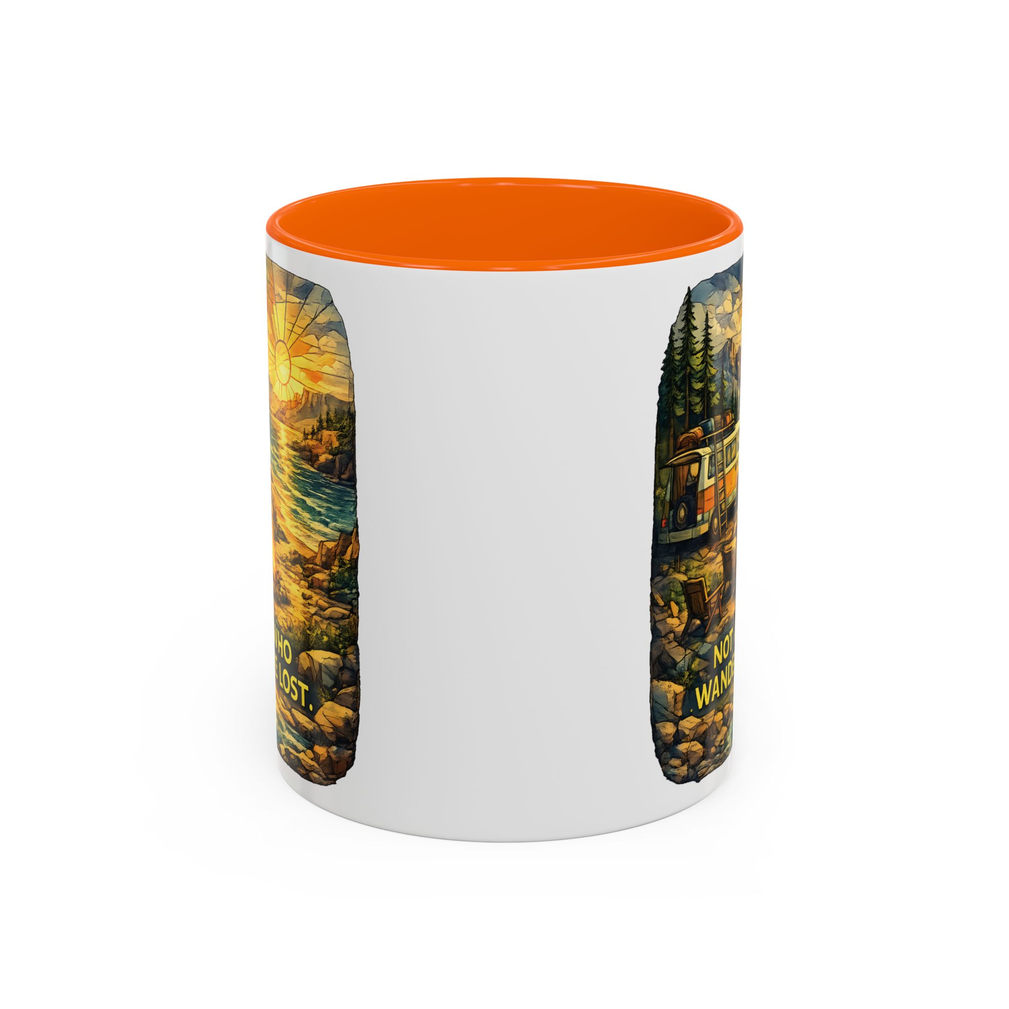 18165807414447347931_2048.jpeg Accent Coffee Mug (11, 15oz) — "Not All Who Wander Are Lost" Design Cubic-Line