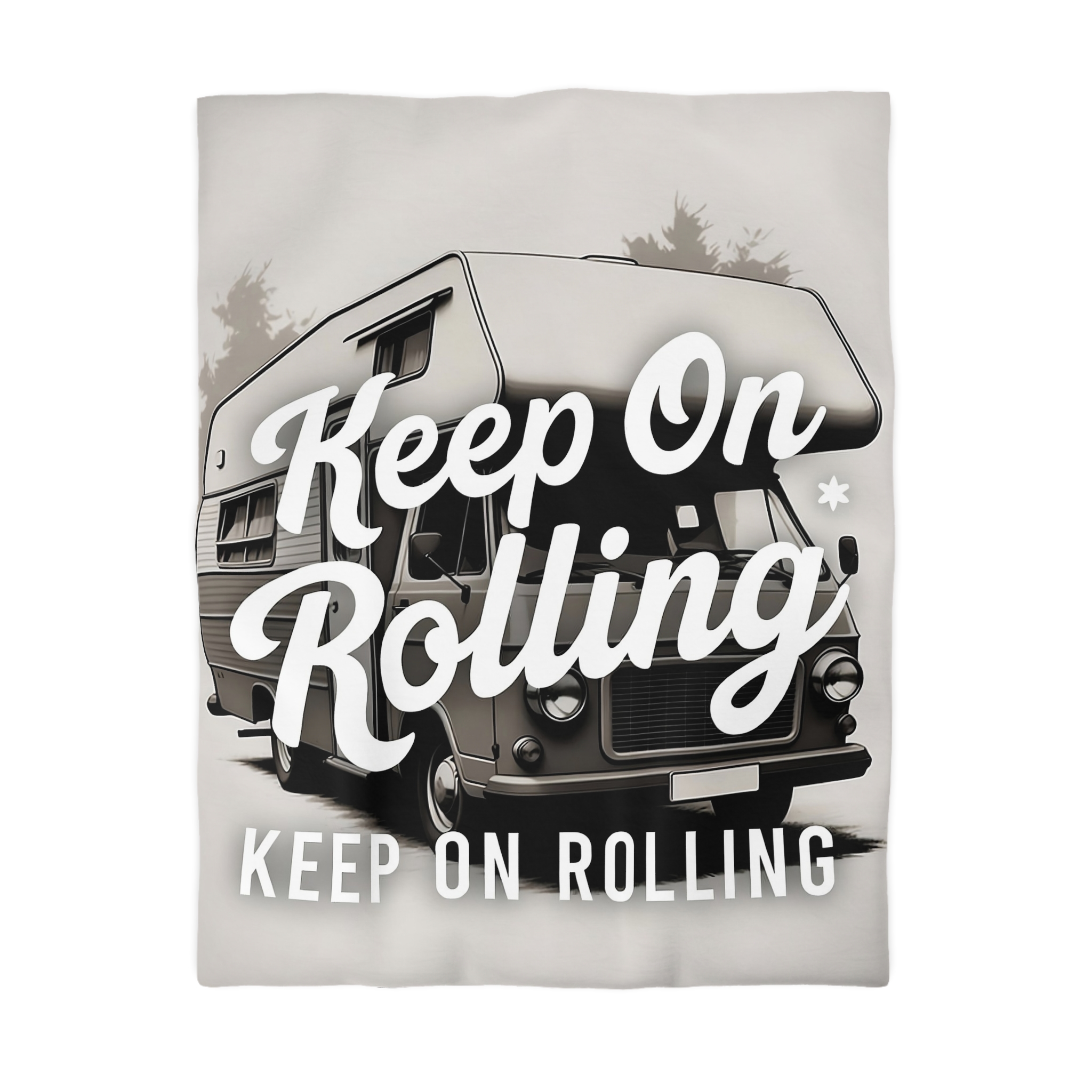 Duvet Cover — "Keep On Rolling" Retro Motorhome Bedding