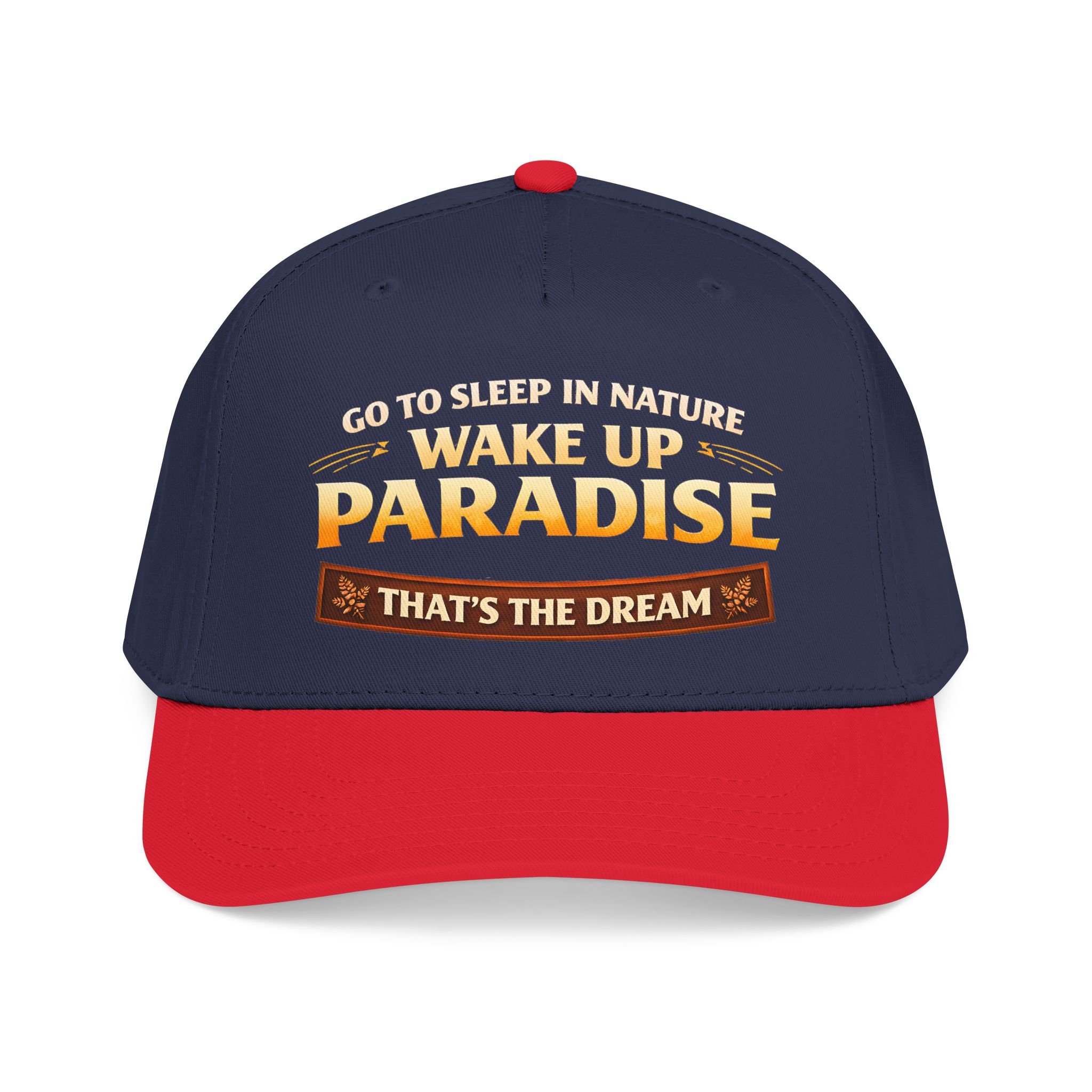 Baseball Cap - "Go sleep Nature-Wake Up Paradise" Design Scenic-Line