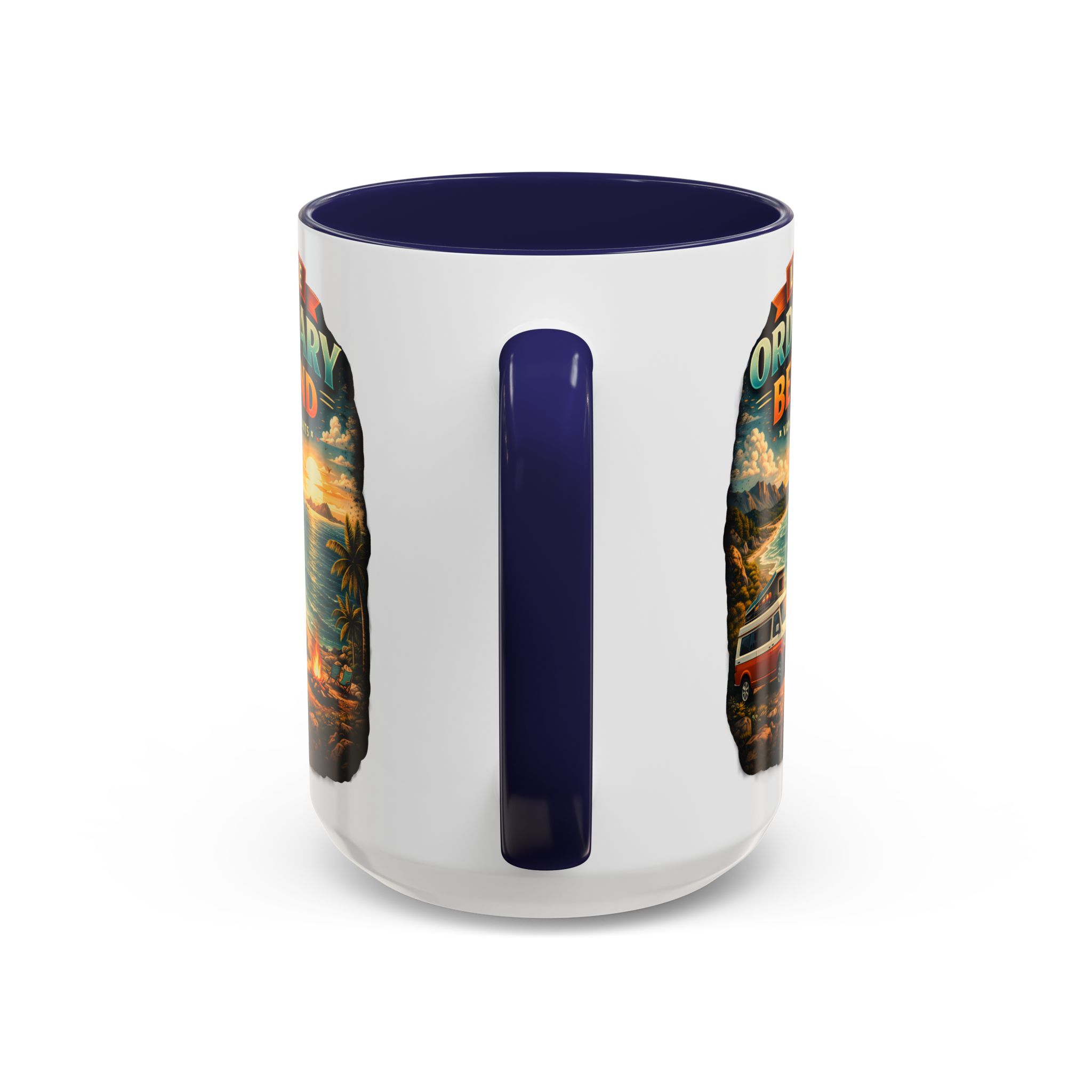 Accent Coffee Mug (11, 15oz) — "Leave Ordinary Behind" Design Scenic-Line