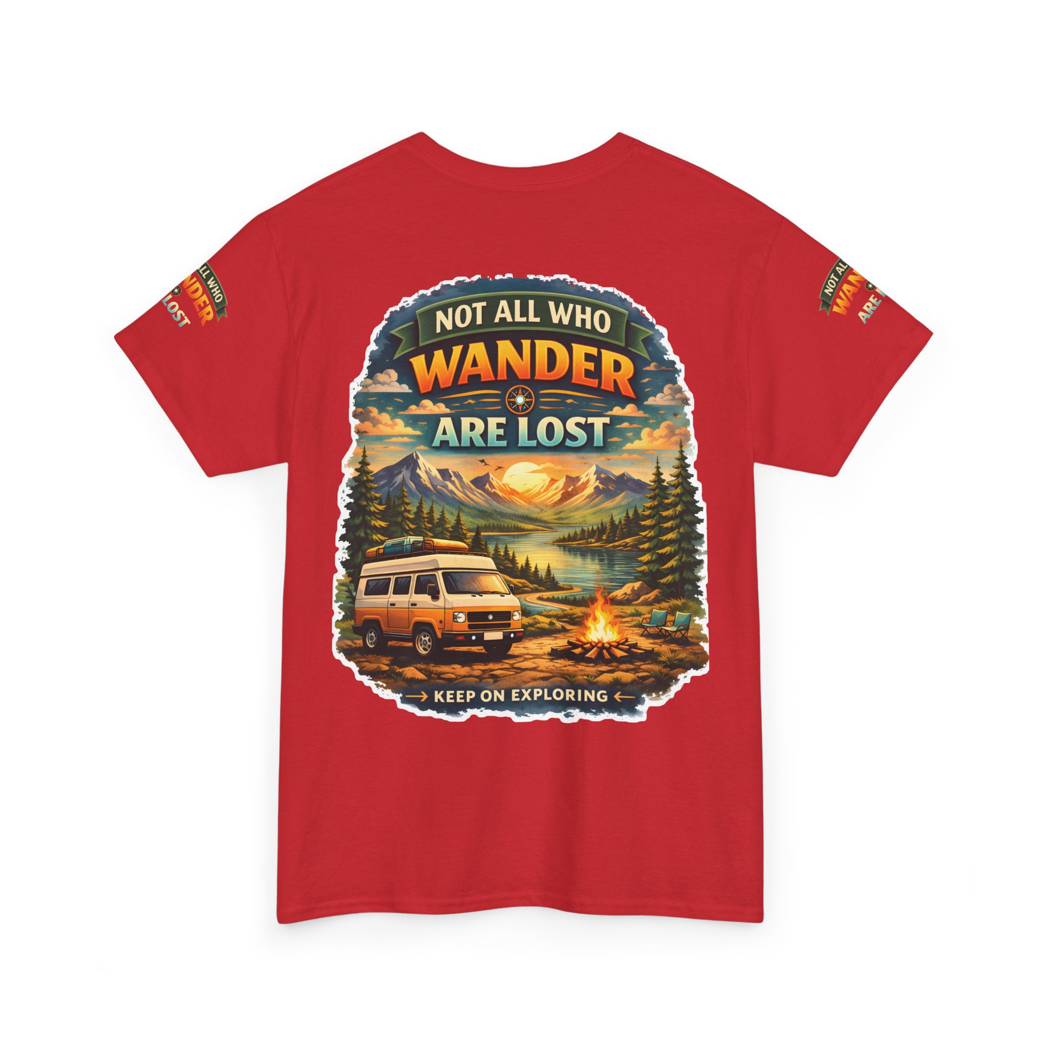 18196322243715890449_2048.jpeg Unisex Heavy Cotton Tee — "Not All Who Wander Are Lost" Design Scenic-Line