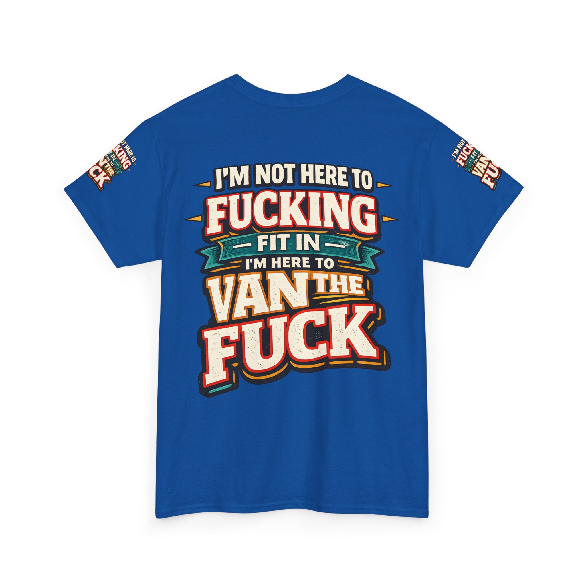 Unisex Heavy Cotton Tee — "I´m Not Here To Fucking Fit In" Design F**K-Line