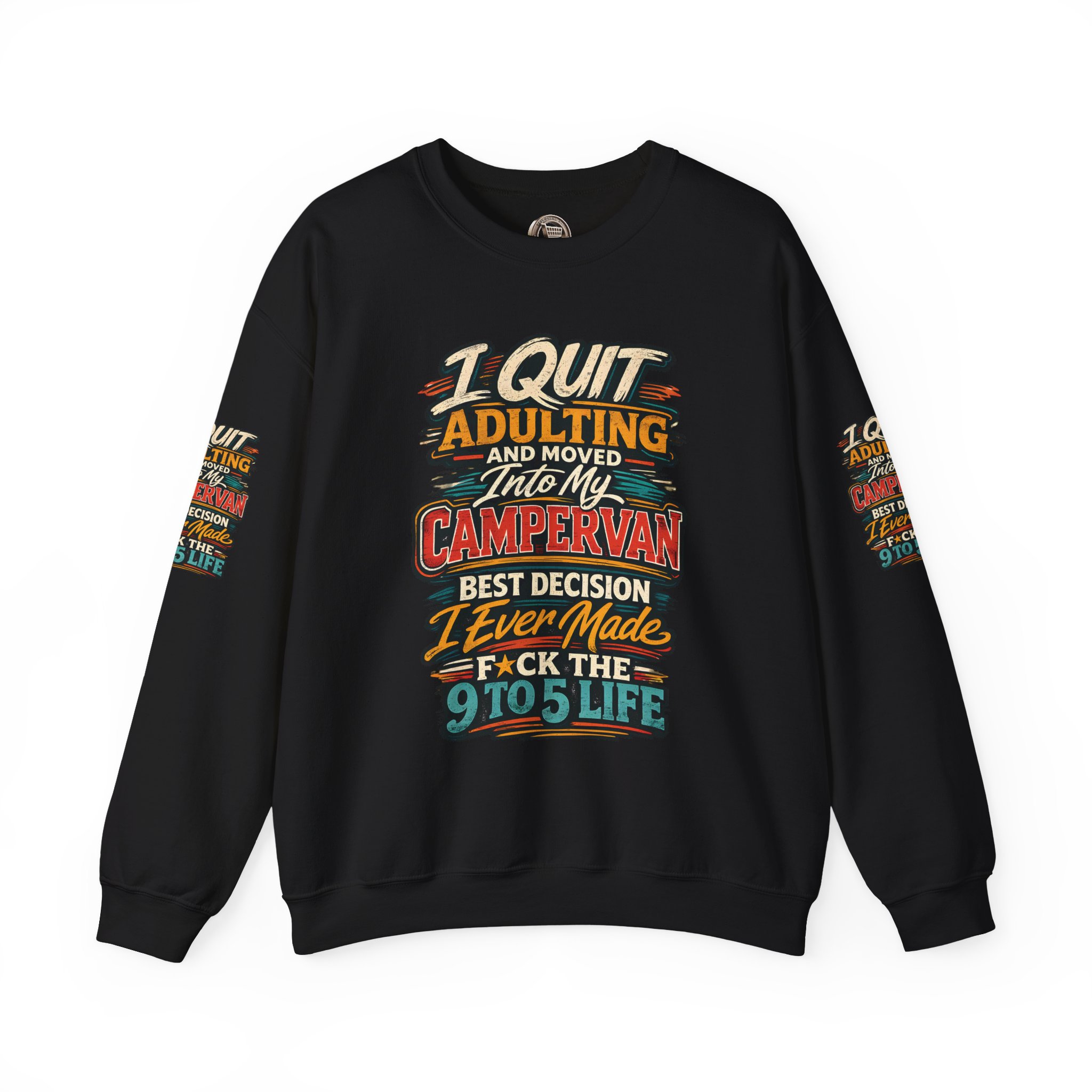 18203538280482896735_2048.jpeg Unisex Heavy Blend™ Crewneck Sweatshirt — "I Quit Adulting" Design F**K-Line