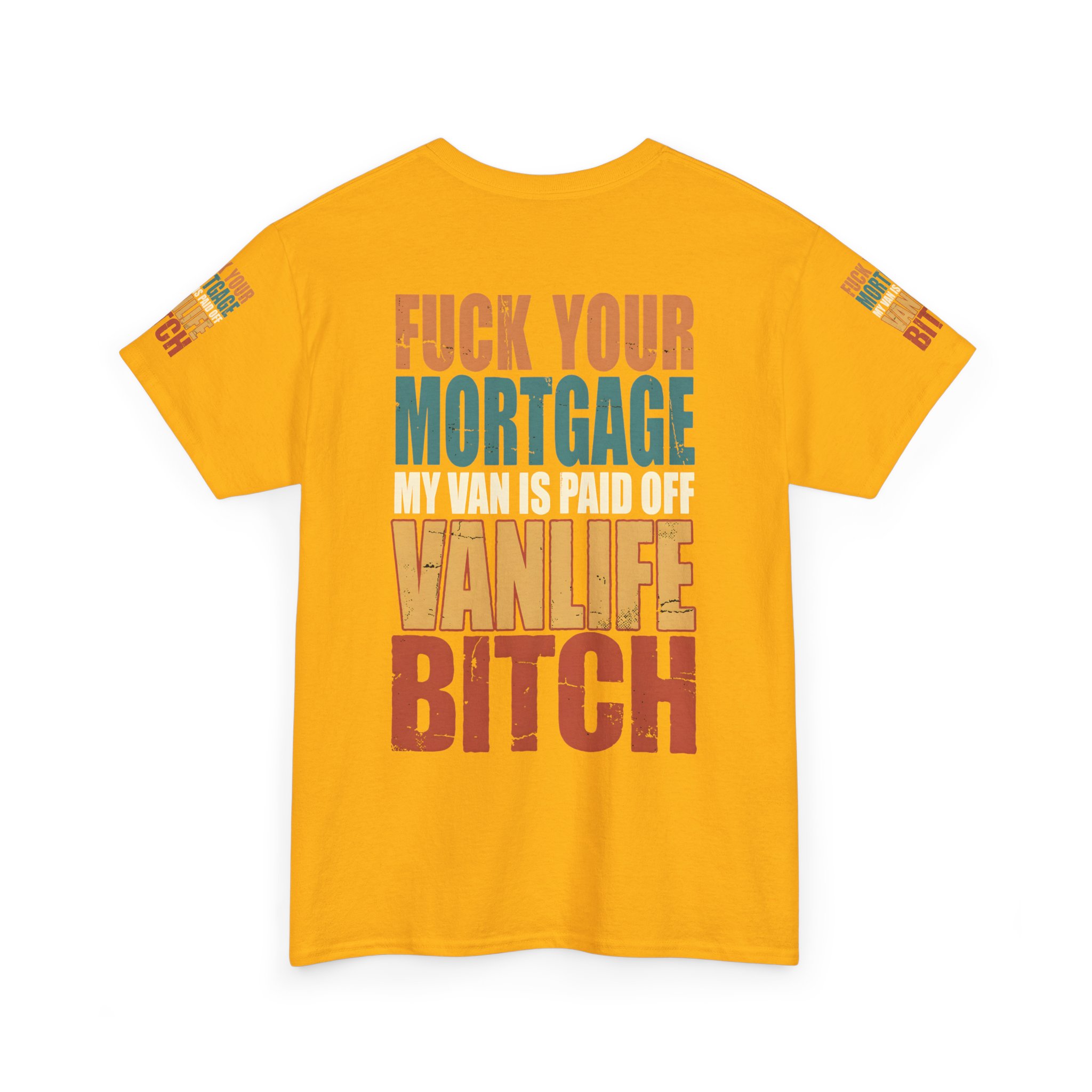 Unisex Heavy Cotton Tee — "Fuck Your Mortgage" Design F**K-Line