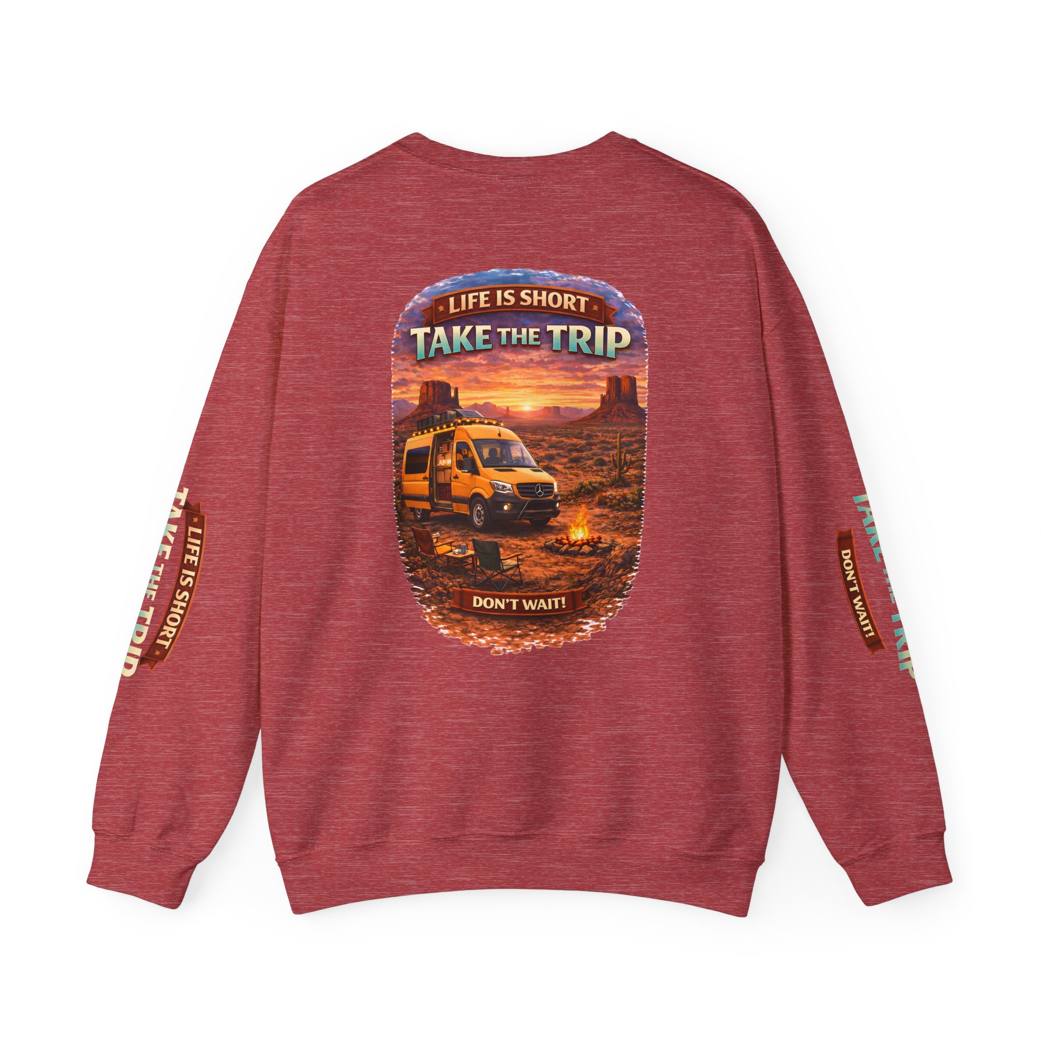 18219783622532154279_2048.jpeg Unisex Heavy Blend™ Crewneck Sweatshirt — "Life Is To Short-Take The Trip" Design Scenic-Line