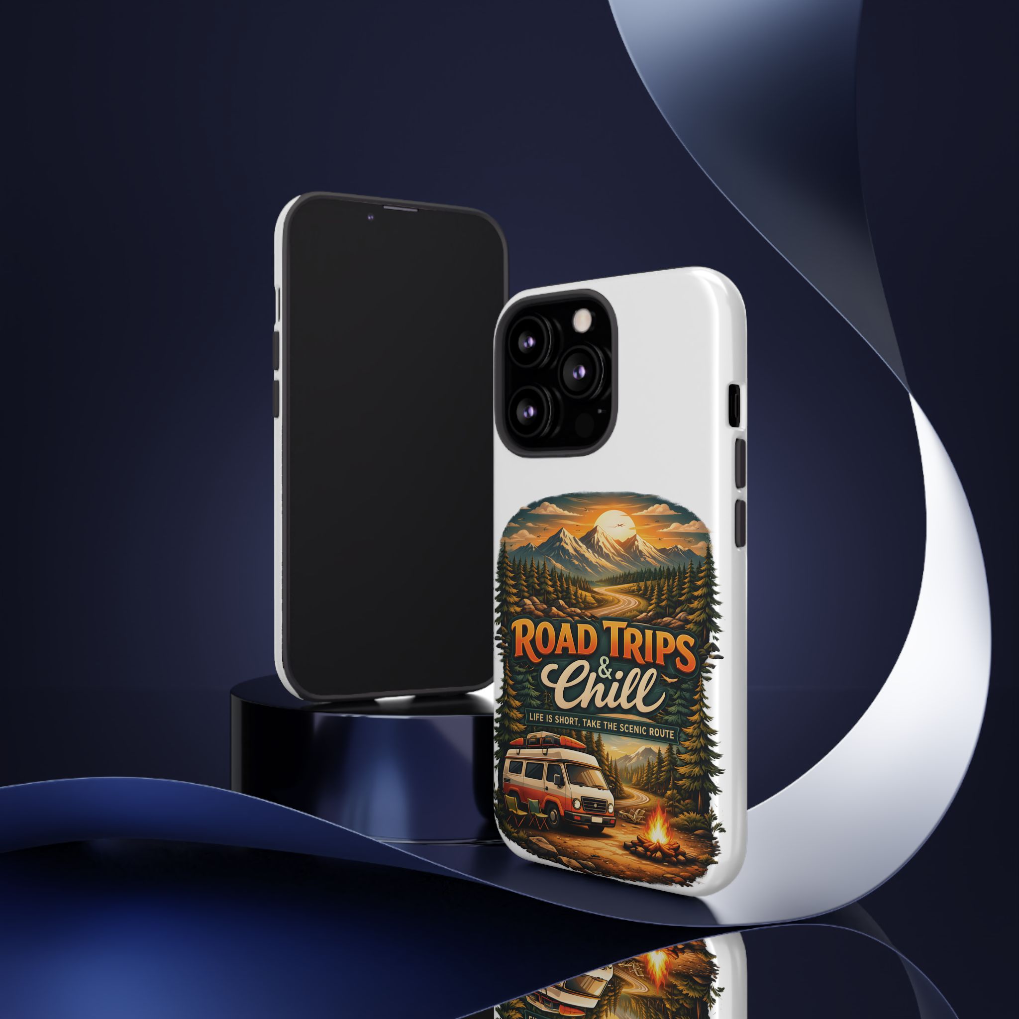 Phone Case — "Road Trips and Chill" (Design Scenic-Line)