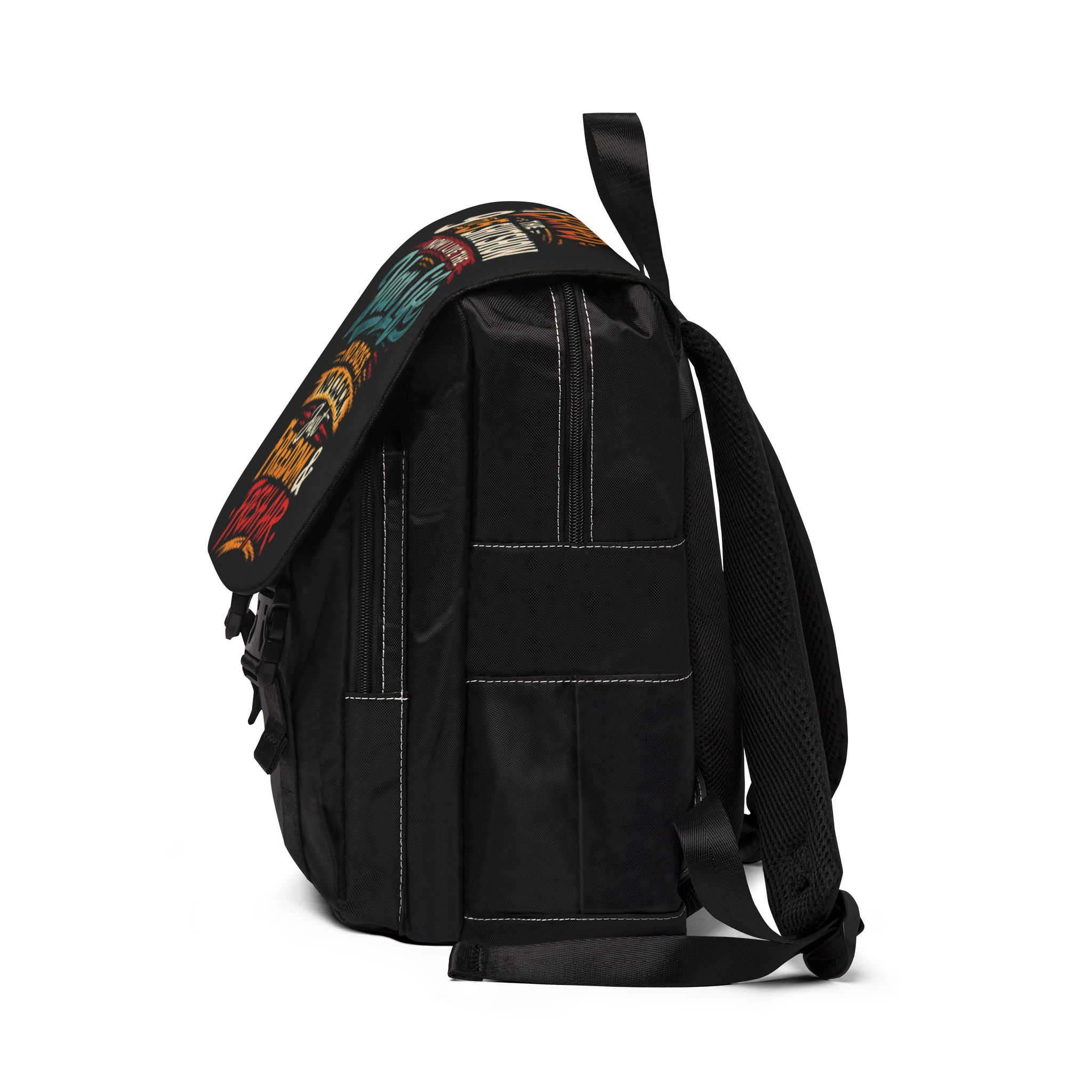 Unisex Casual Shoulder Backpack — "I Escaped The 9 To 5" Design F**K-Line