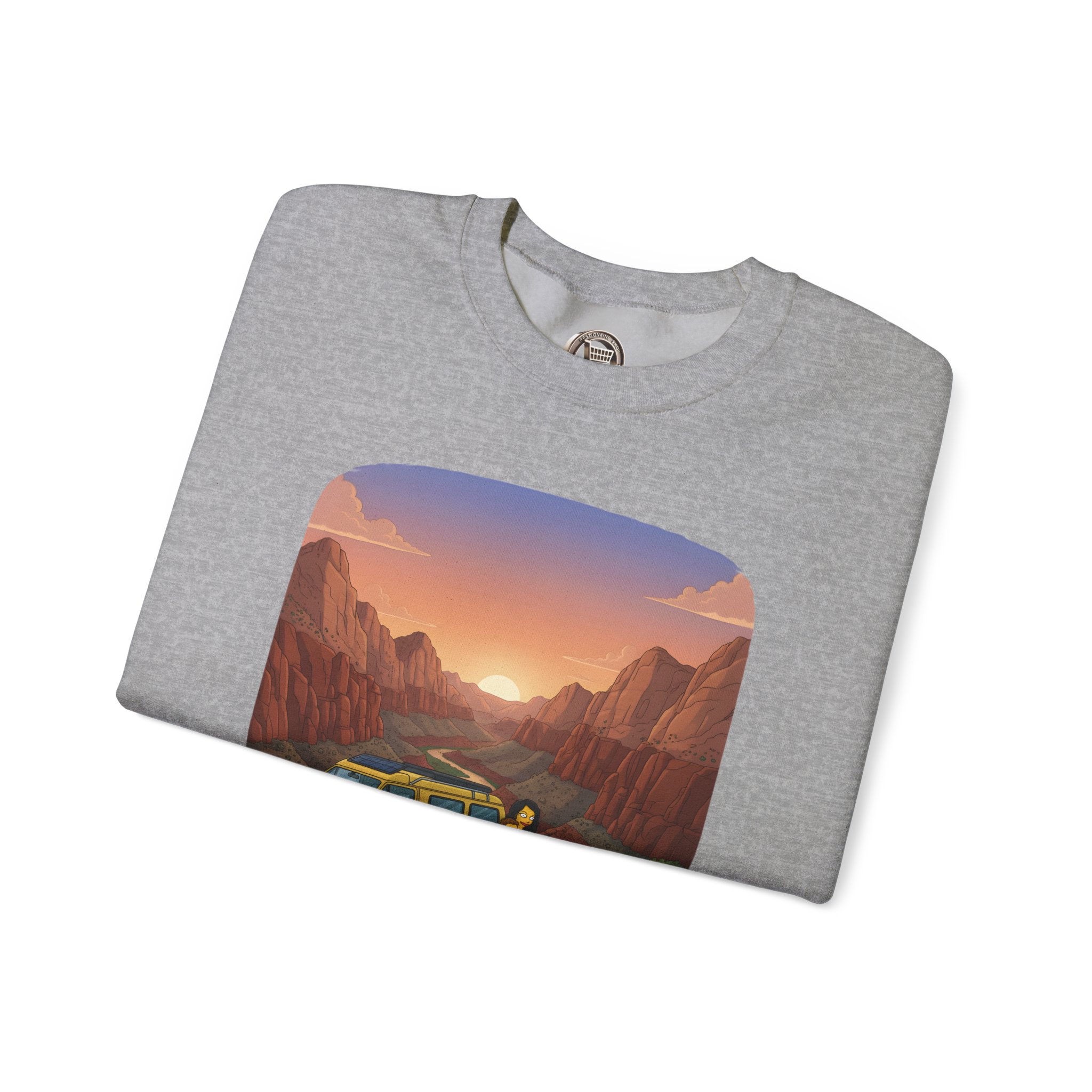 Unisex Heavy Blend™ Crewneck Sweatshirt — "Home Is Where You Park It" Design Sitcom-Line
