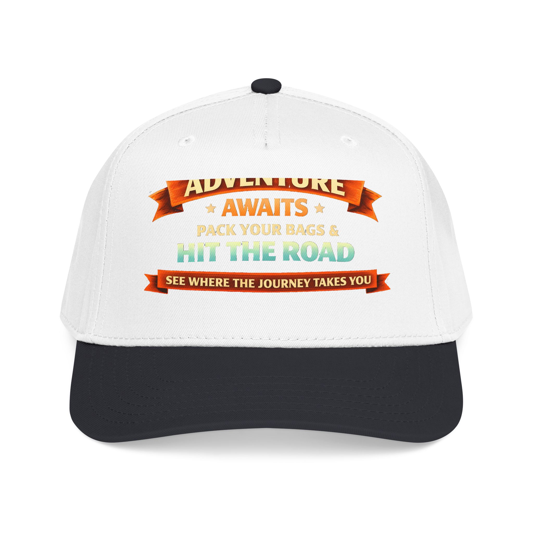 Baseball Cap - "Adventure Awaits-Pack Your Bags" Design Scenic-Line