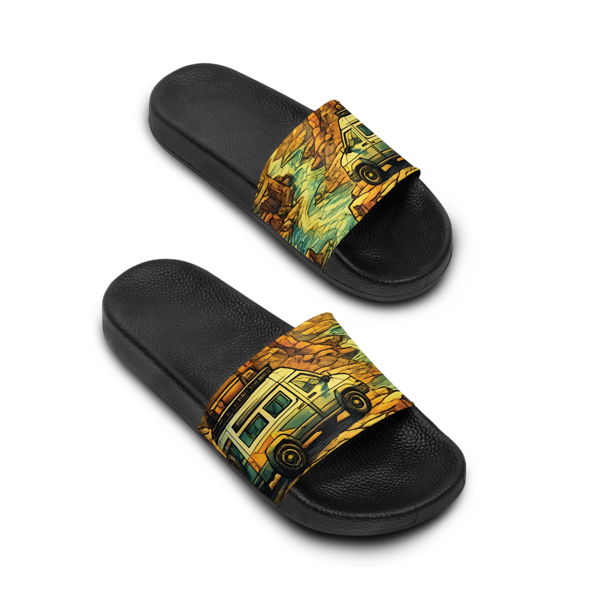 Women's Slide Sandals - Ford Camper Slides (Cubic-Line)