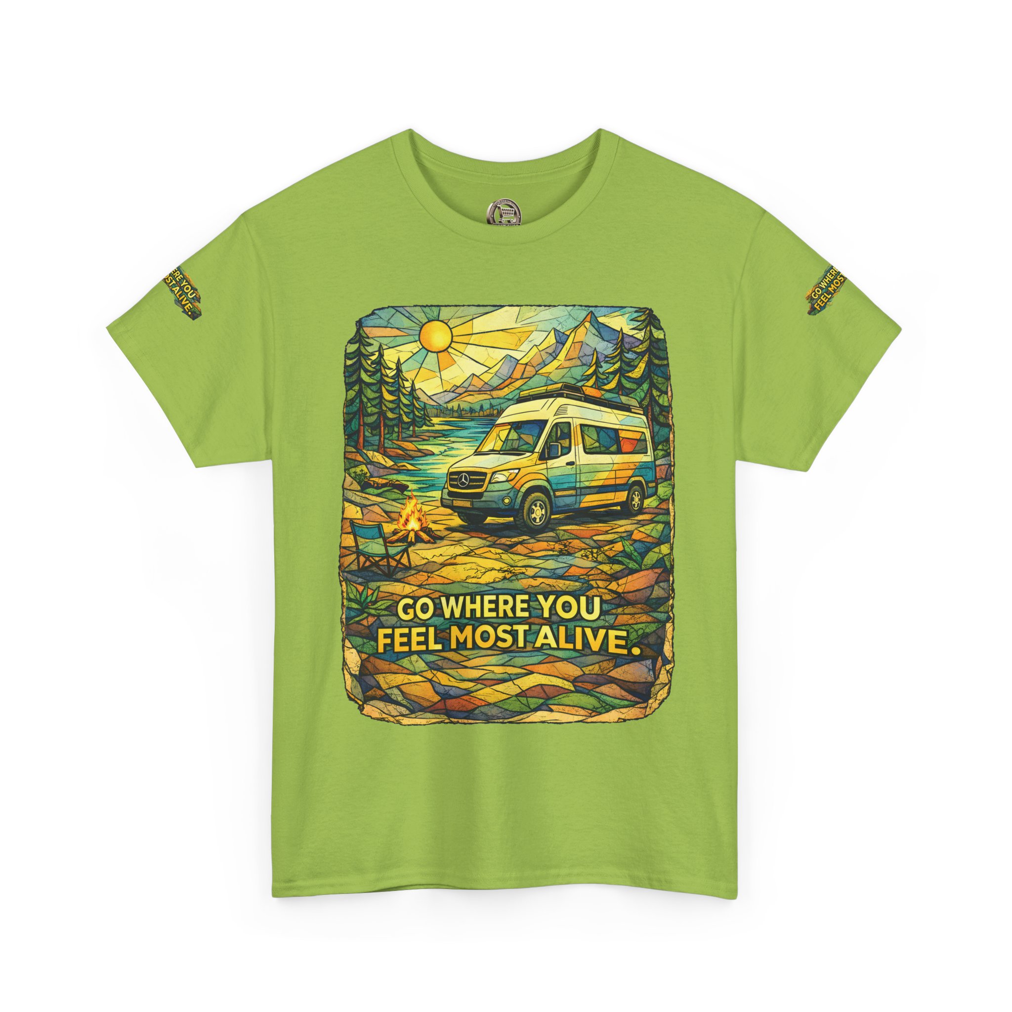 18248358551222791117_2048.jpeg Unisex Heavy Cotton Tee — "Go Where You Feel Most Alive" Design Cubic-Line