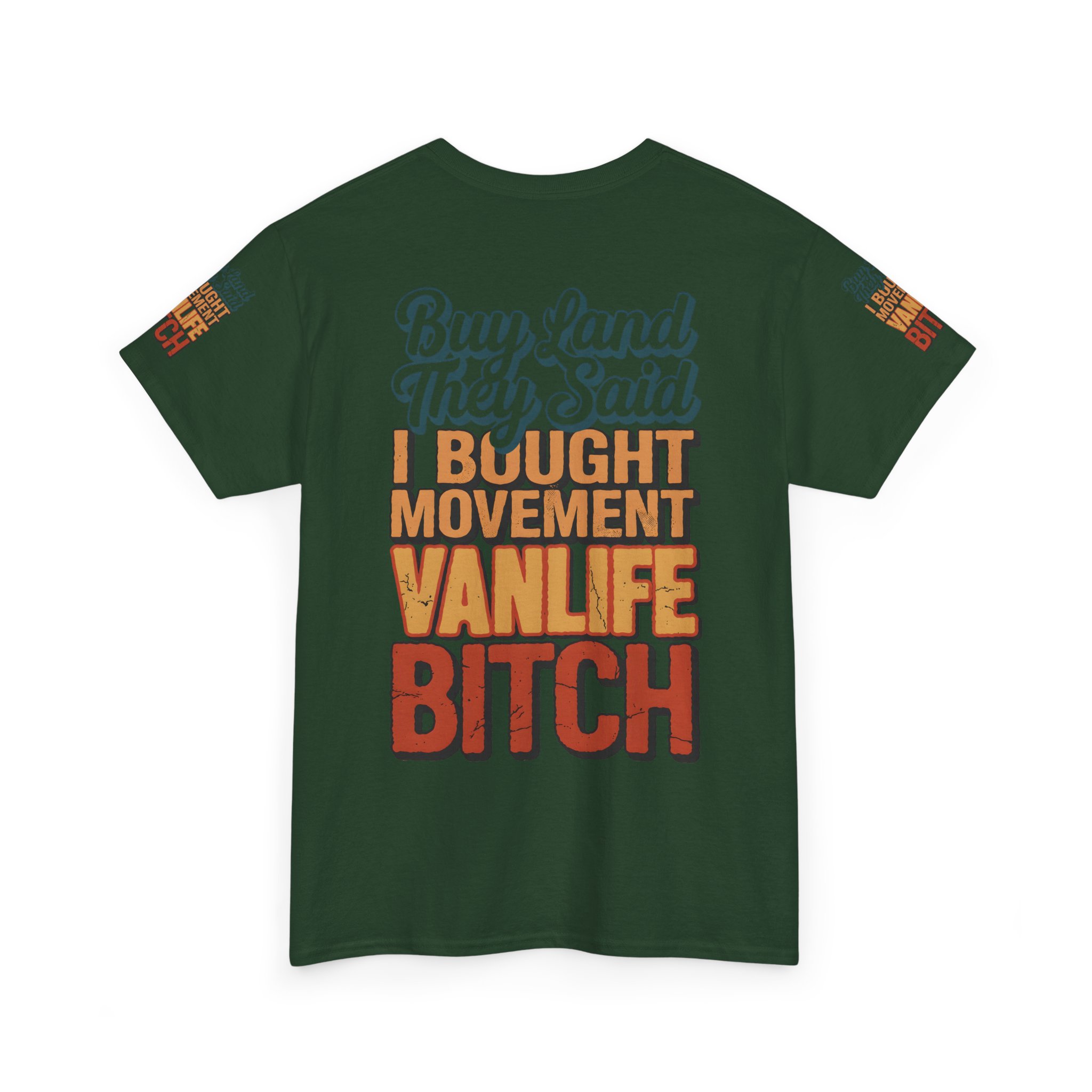 Unisex Heavy Cotton Tee — "Buy Land They Said" Design F**K-Line
