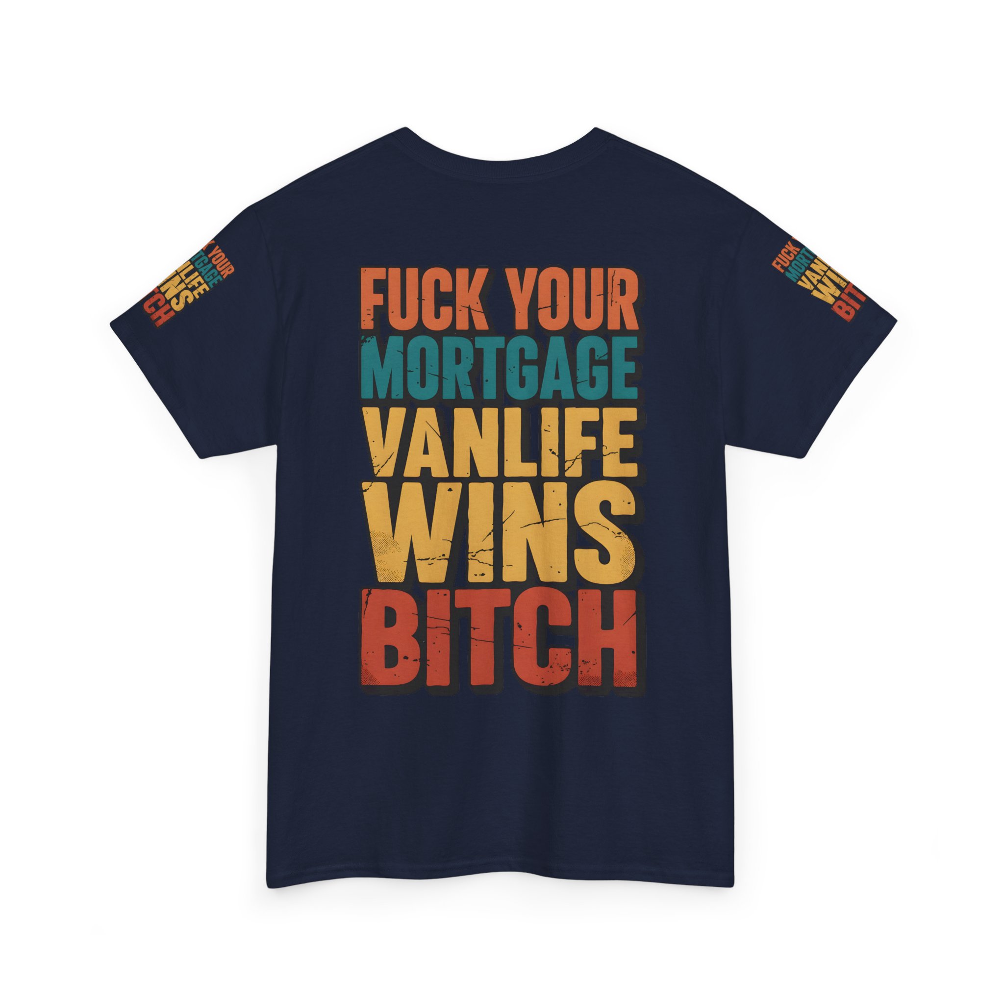 Unisex Heavy Cotton Tee — "Fuck Your Mortgage" Design F**K-Line