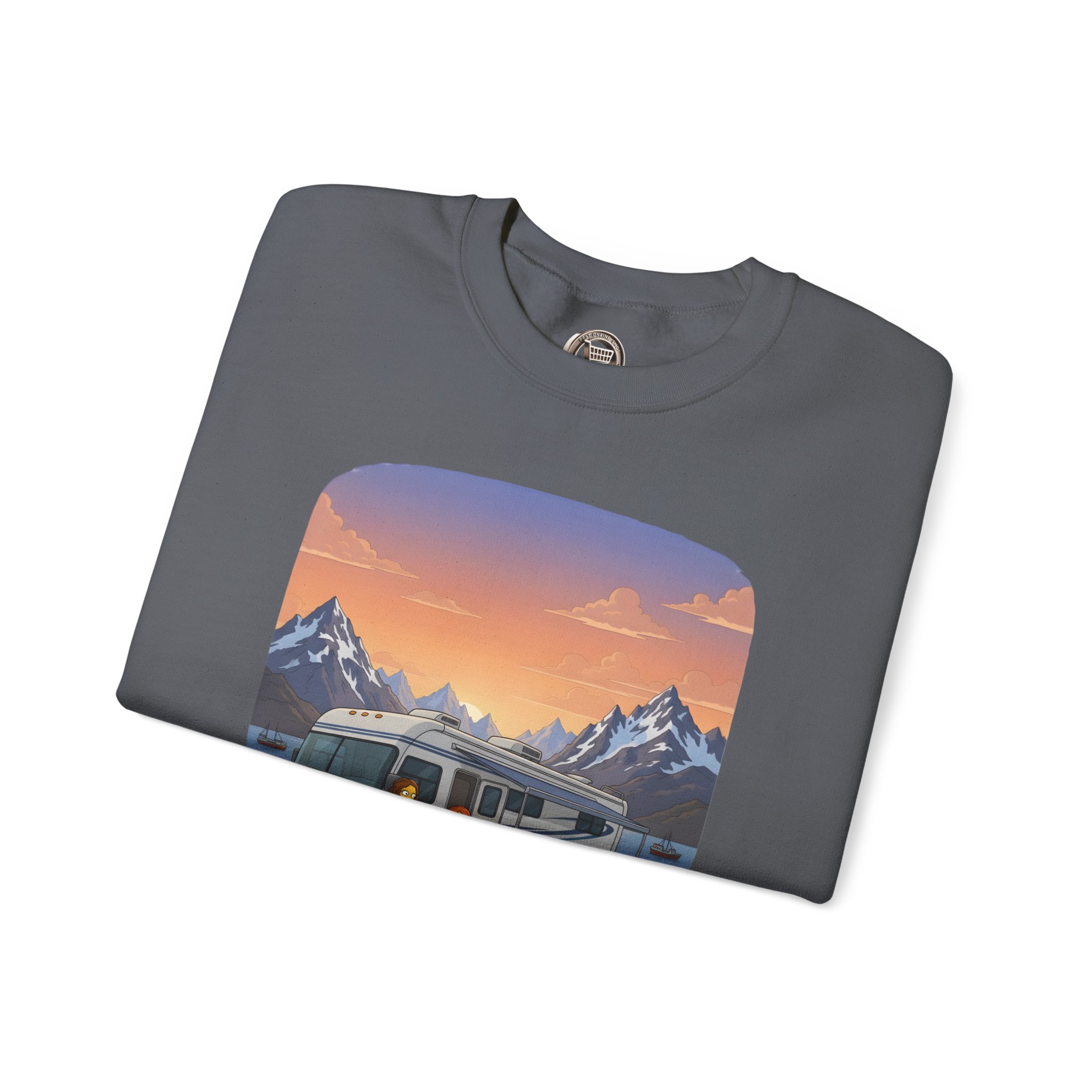 Unisex Heavy Blend™ Crewneck Sweatshirt — "Not All Who Wander Are Lost" Design Sitcom-Line