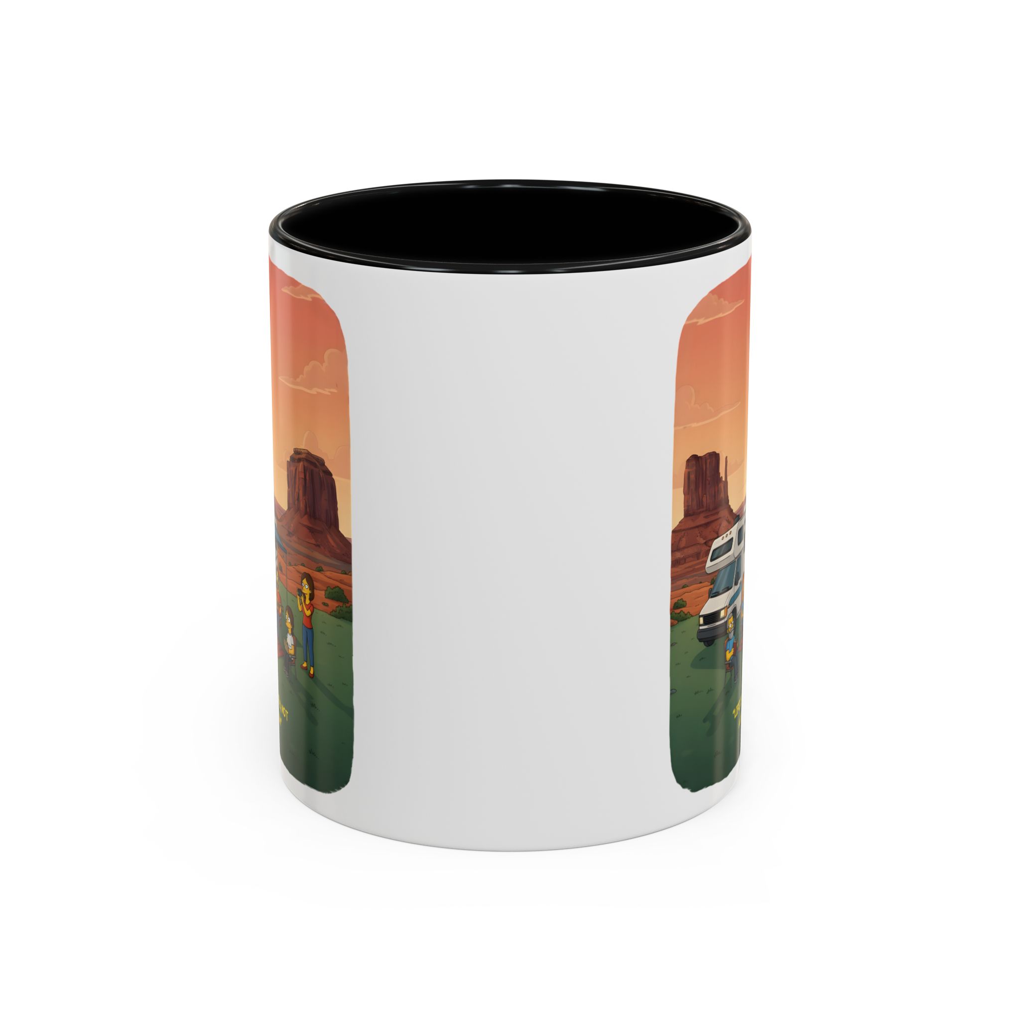 Accent Coffee Mug (11, 15oz) — "Life Is A Journey-Not A Destination" Design Sitcom-Line