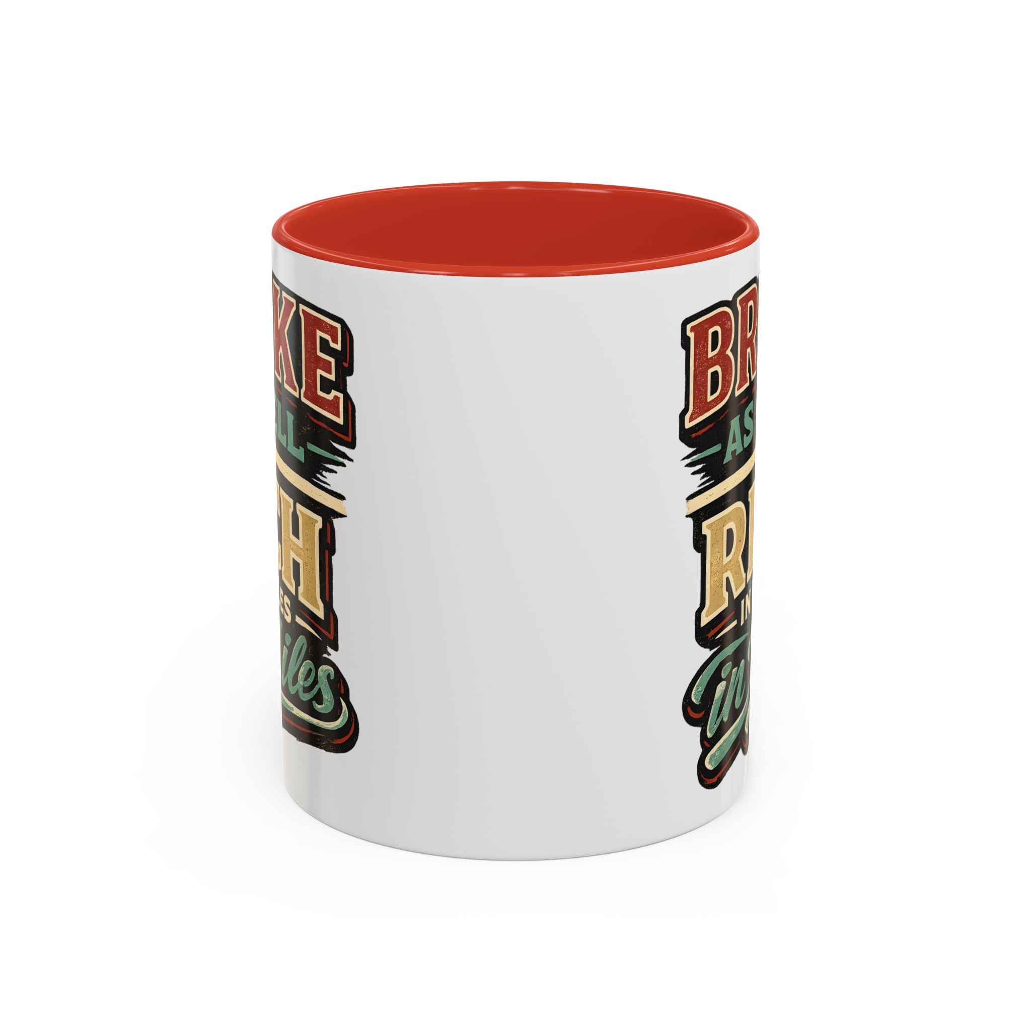 Accent Coffee Mug (11, 15oz) — "Broke As Hell" Design F**K-Line