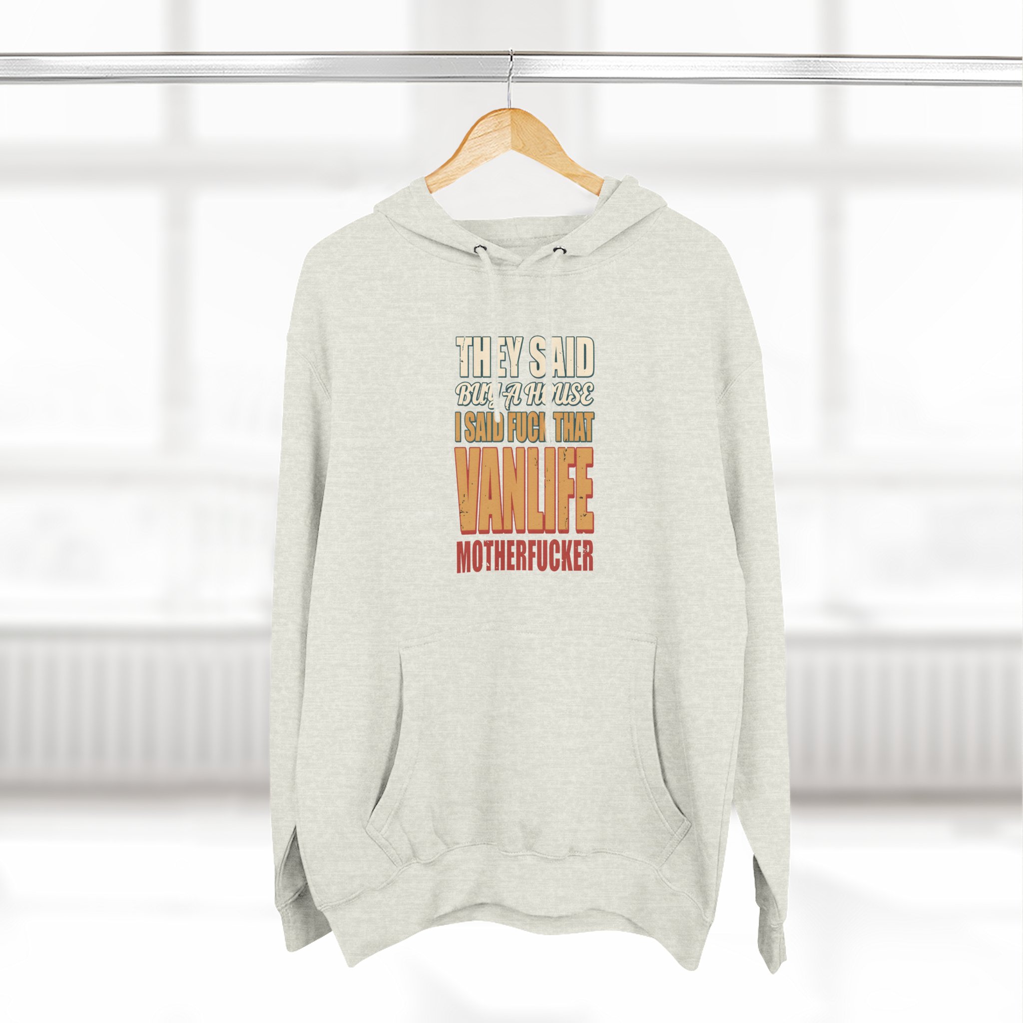 18271631631957539104_2048.jpeg Three-Panel Fleece Hoodie - "They Said Buy A House" Design F**K-Line