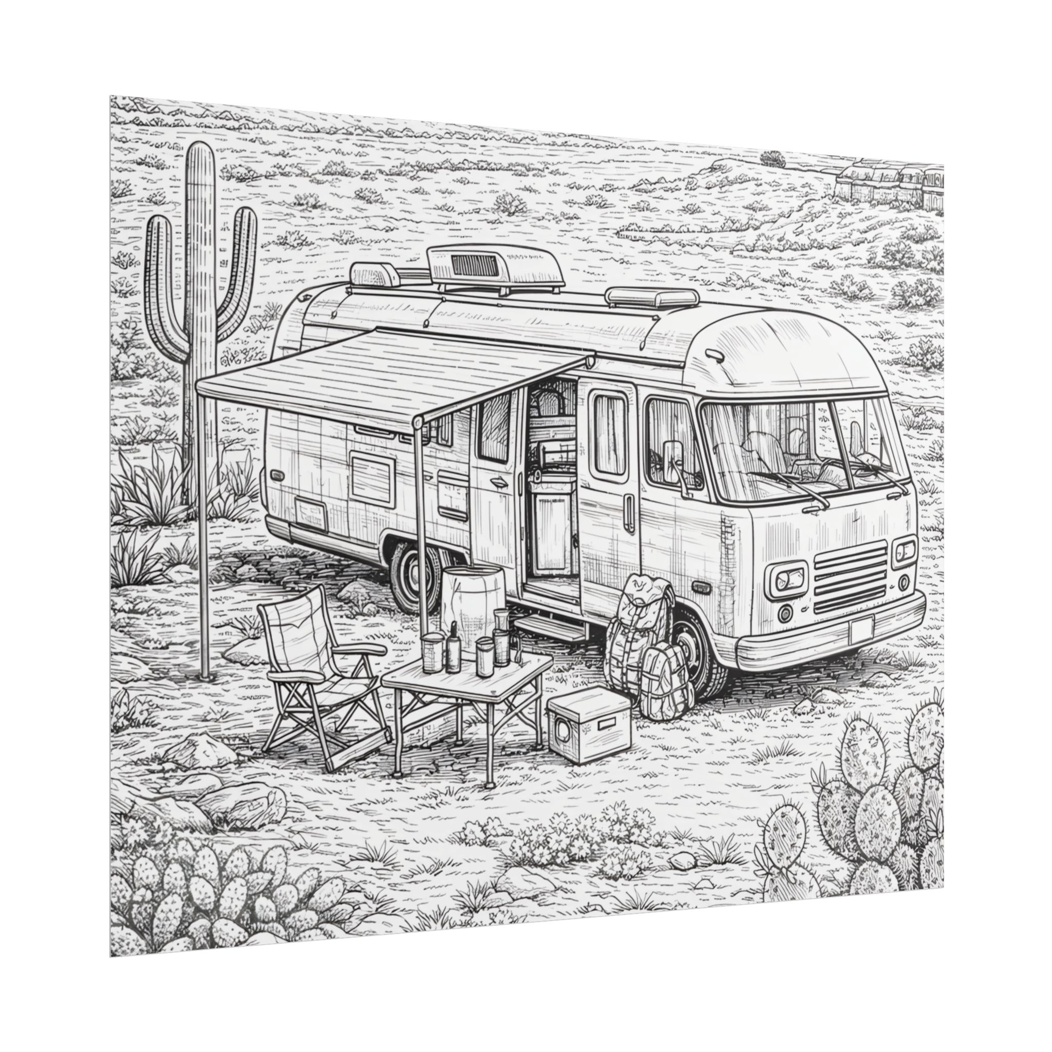 18280511459243590248_2048-1.jpeg Campervan Poster — Vintage RV Camping Landscape Wall Art