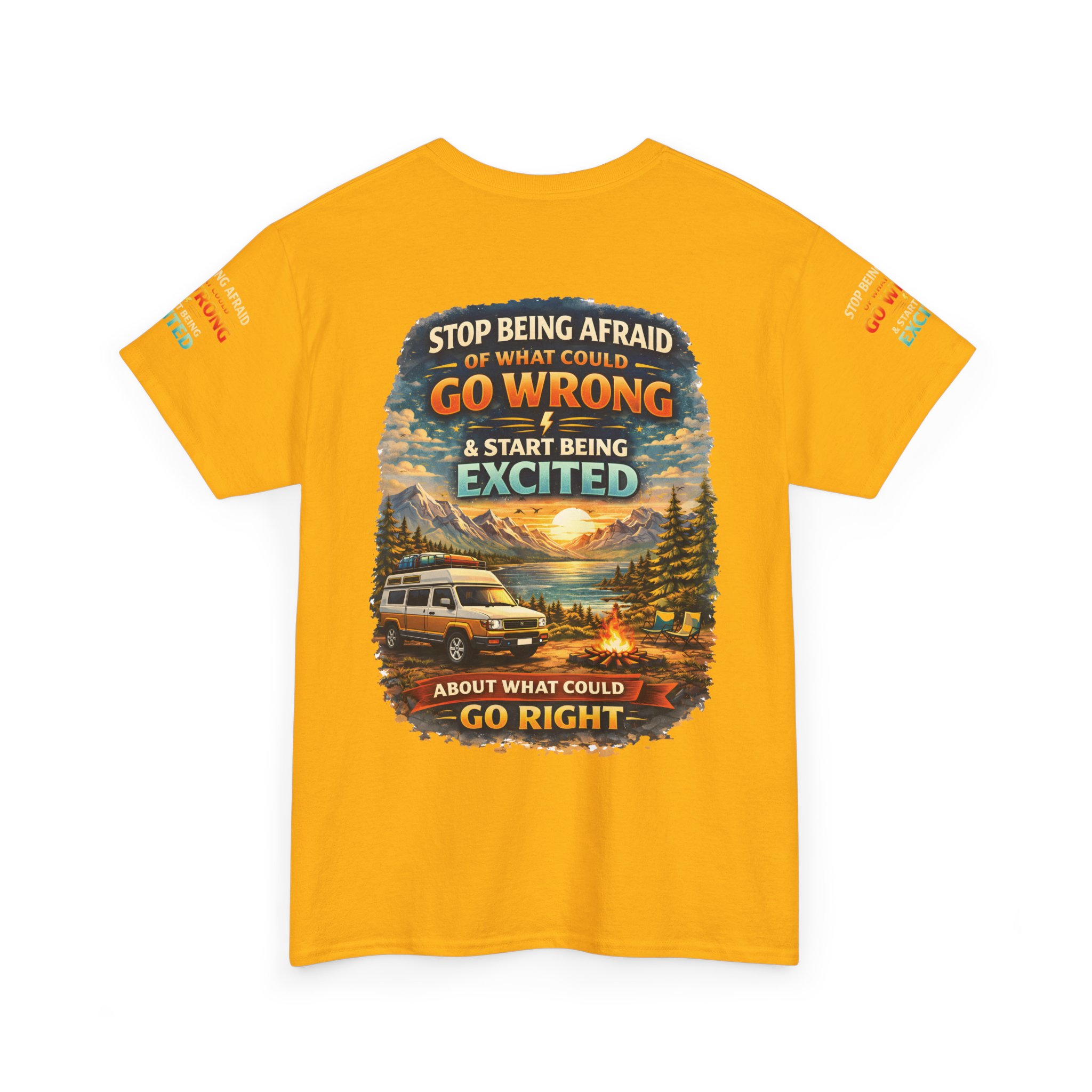 18282089795249442724_2048.jpeg Unisex Heavy Cotton Tee — "Stop Being Afraid Of What Could Go Wrong" Design Scenic-Line