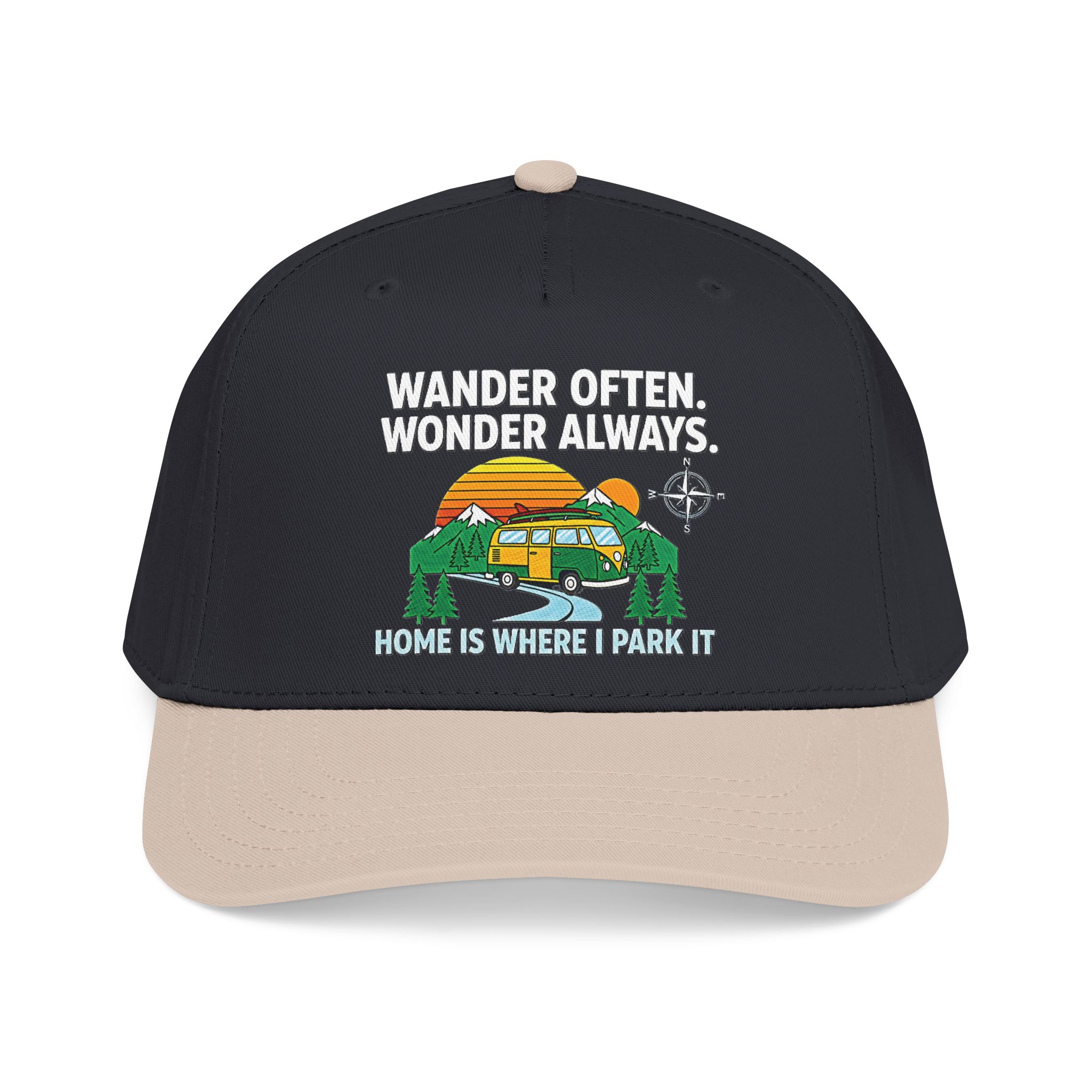 Baseball Cap — "Fueled by Exploration" Adventure Is My Compass Camper Hat