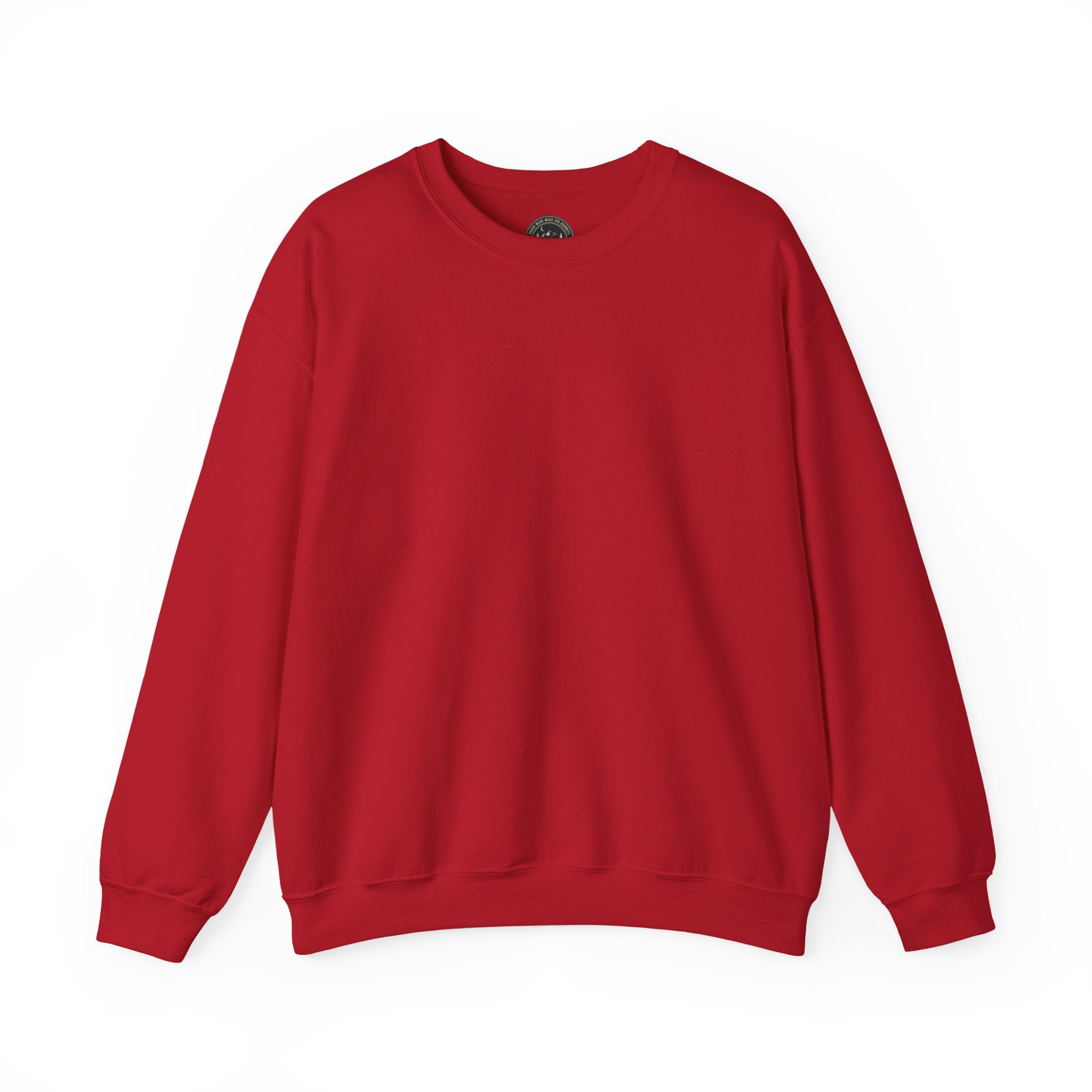 Crewneck Sweatshirt — "ROAD WHERE MADE FOR JOURNEYS-NOT DESTINATIONS" (Only Back printed) Vintage Camper Van Outdoor Graphic