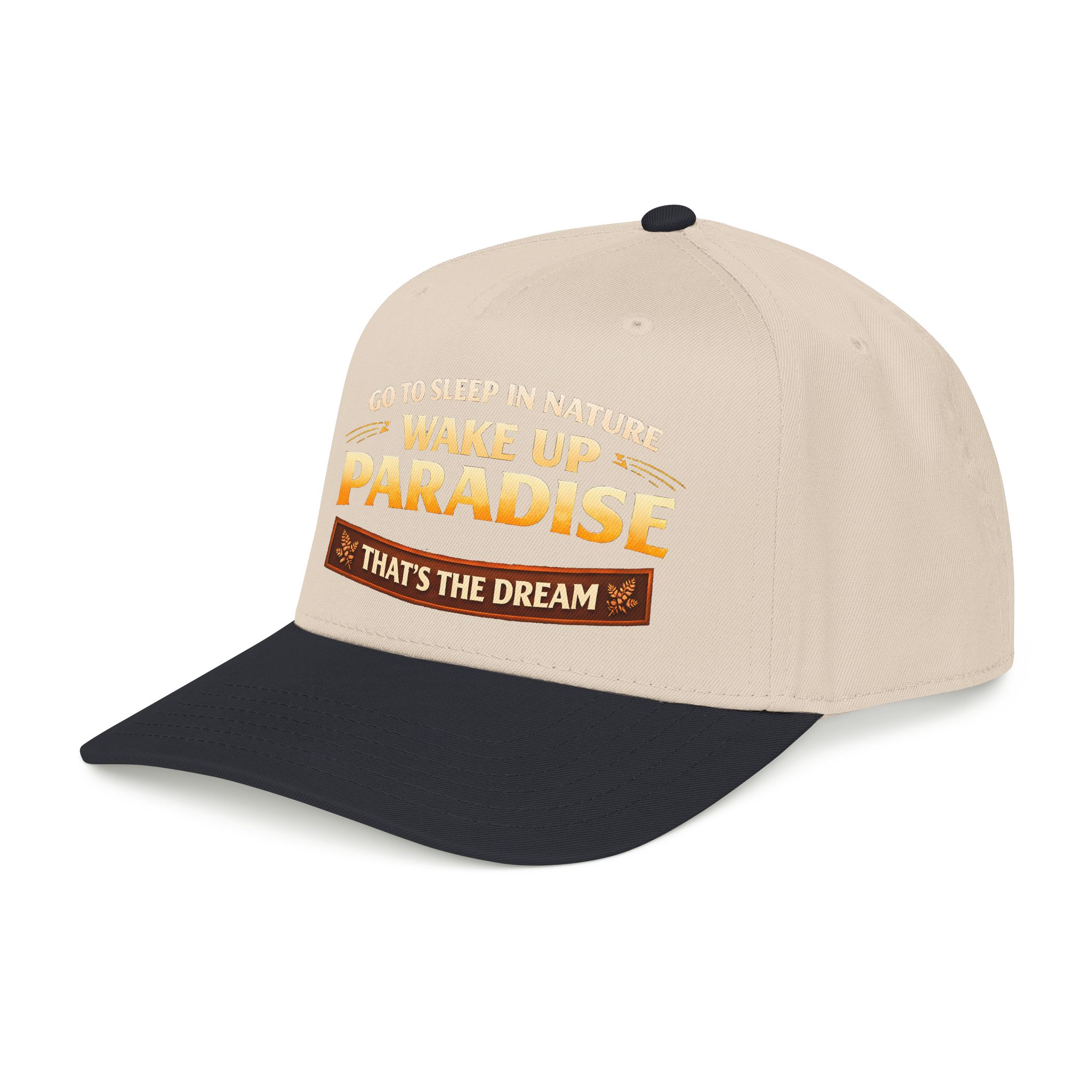 Baseball Cap - "Go sleep Nature-Wake Up Paradise" Design Scenic-Line