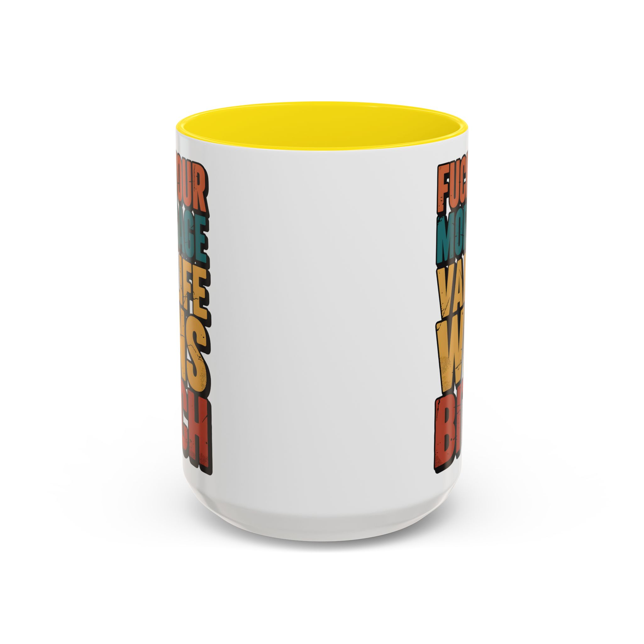 Accent Coffee Mug (11, 15oz) — "Fuck Your Mortgage" Design F**K-Line