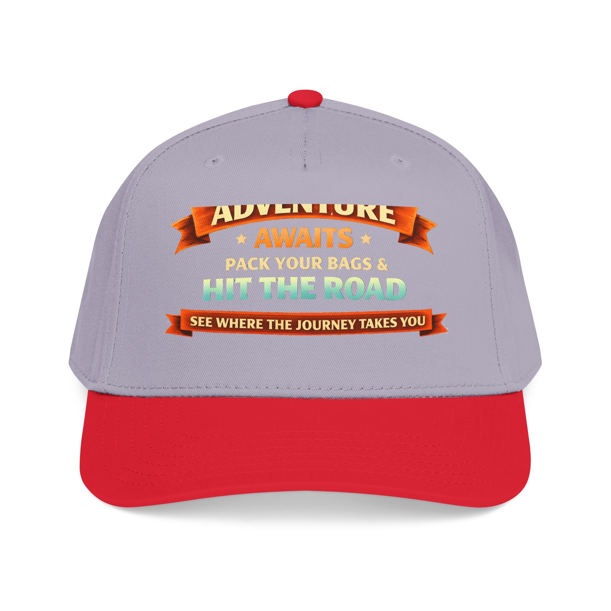 Baseball Cap - "Adventure Awaits-Pack Your Bags" Design Scenic-Line