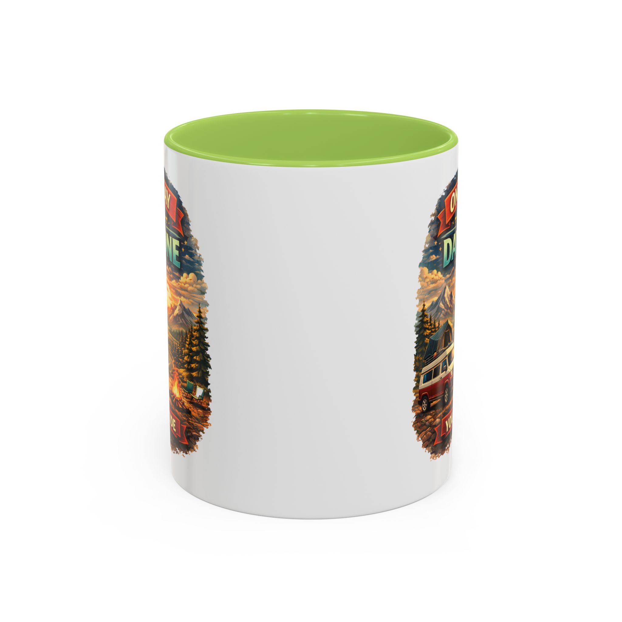 Accent Coffee Mug (11, 15oz) — "One Day Or Day One" Design Scenic-Line