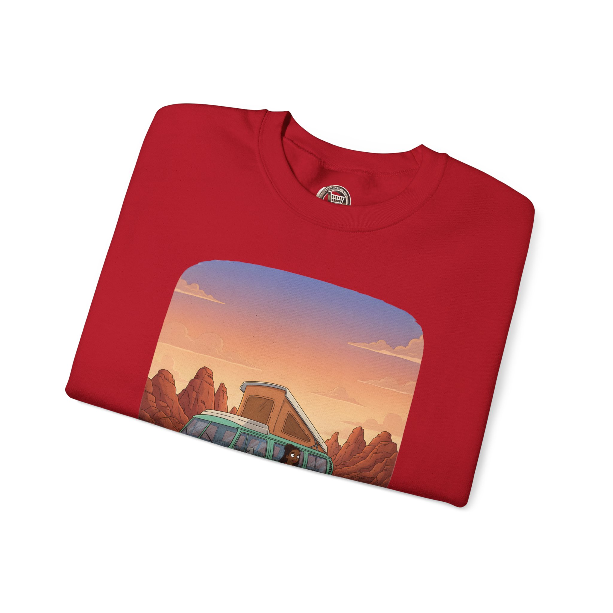 18351258176657007418_2048.jpeg Unisex Heavy Blend™ Crewneck Sweatshirt — "Adventure Awaits Beyond The Road" Design Sitcom-Line
