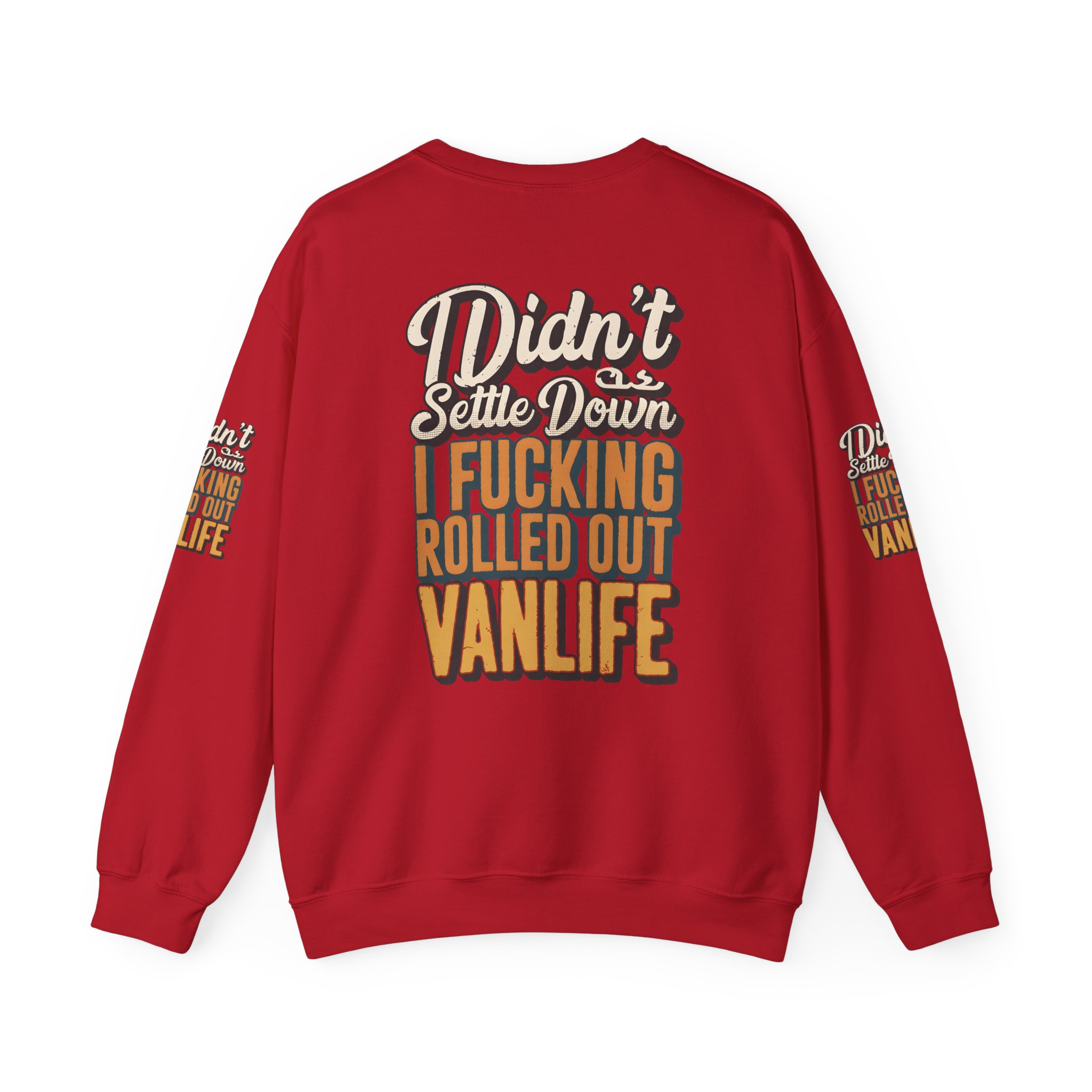 Unisex Heavy Blend™ Crewneck Sweatshirt — "Dind´t Settle Down" Design F**K-Line